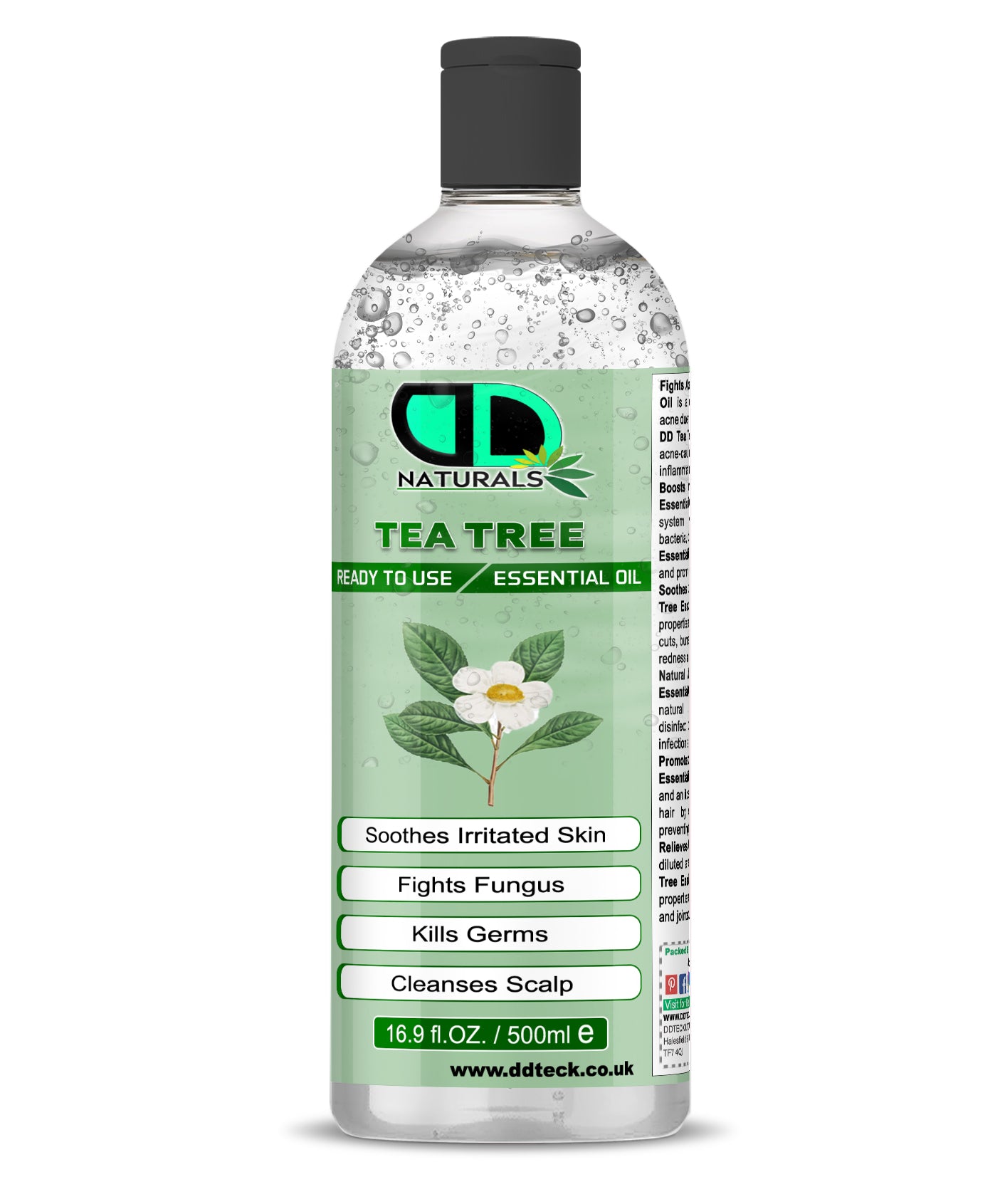 Tea Tree Essential Oil | Ready to Use | Natural Antiseptic, Skin, Scalp & Aromatherapy Oil