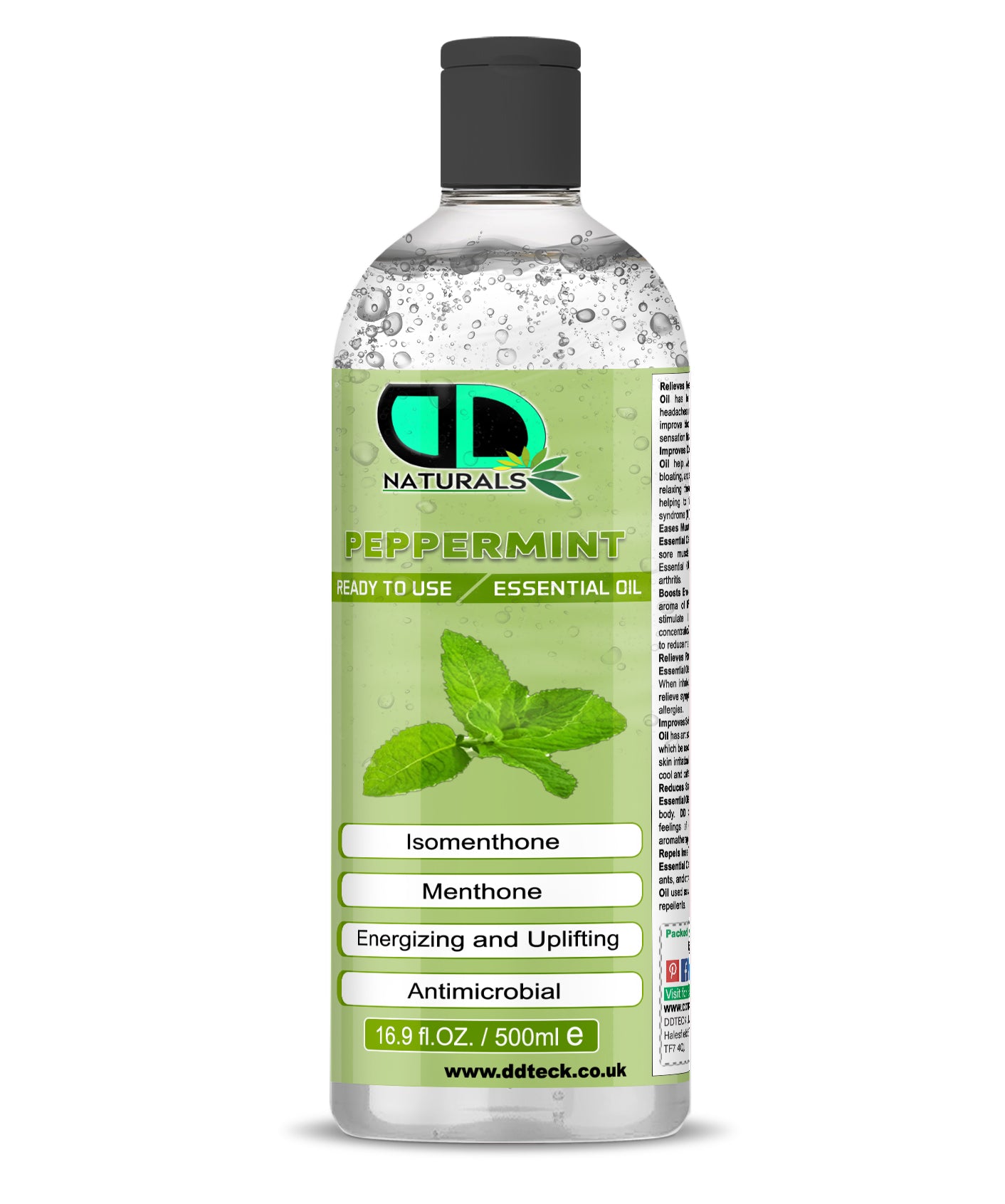 Peppermint Essential Oil - Ready to Use Energizing & Uplifting Formula