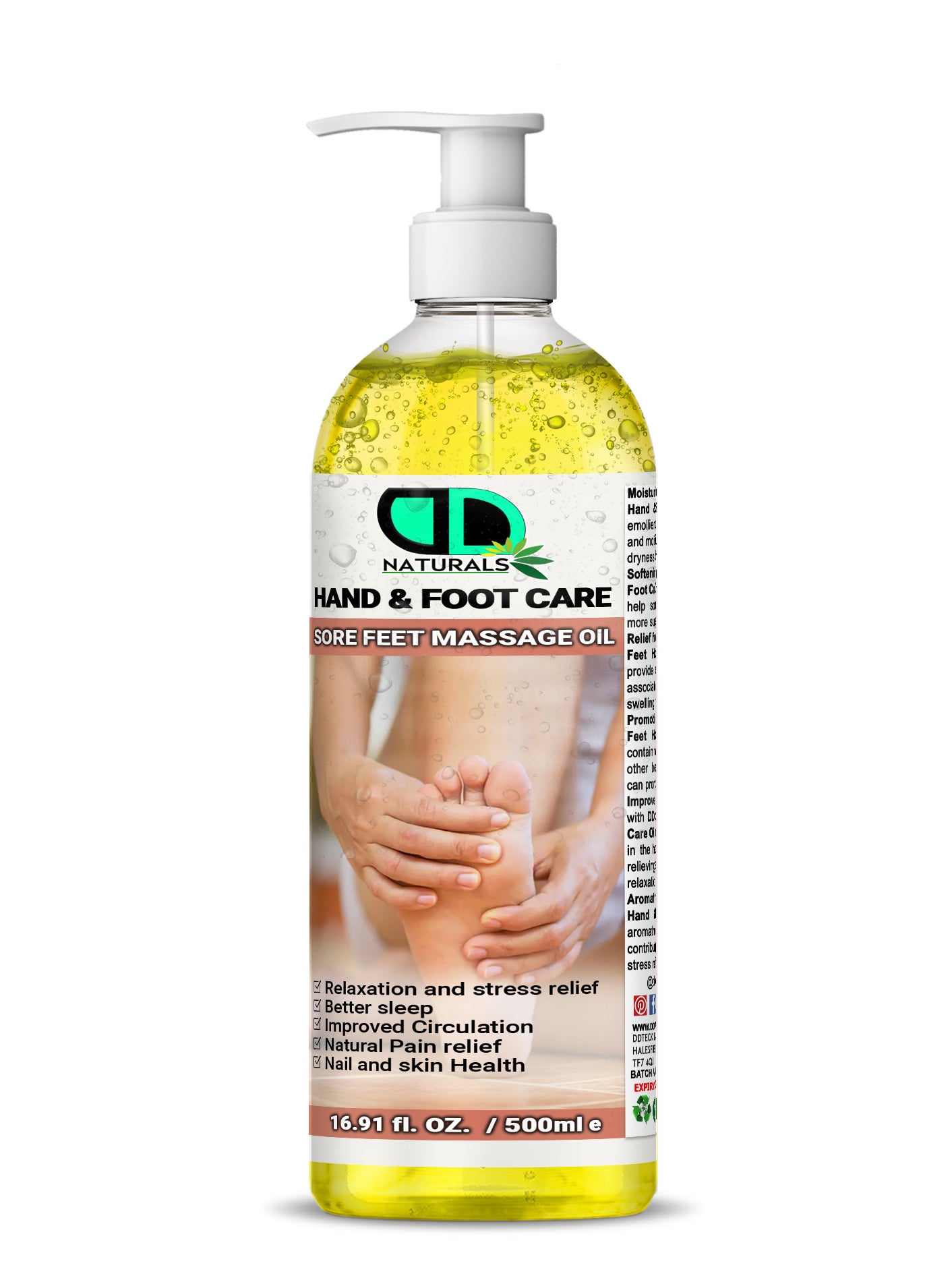 Hand & Foot Care – Sore Feet Massage Oil