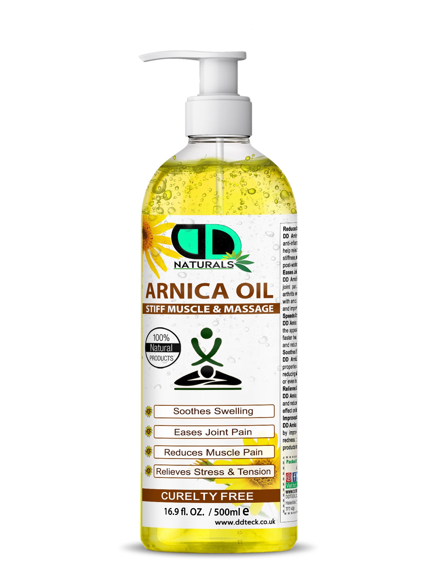 Arnica Massage Oil – Natural Botanical Oil for Relaxation, Muscle Comfort & Daily Body Care