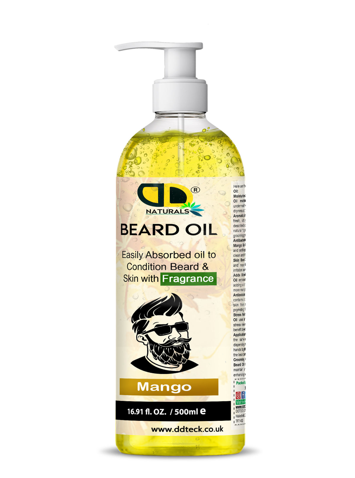 Mango Beard Oil – Lightweight Conditioning Oil with Fragrance for Beard & Skin - Test