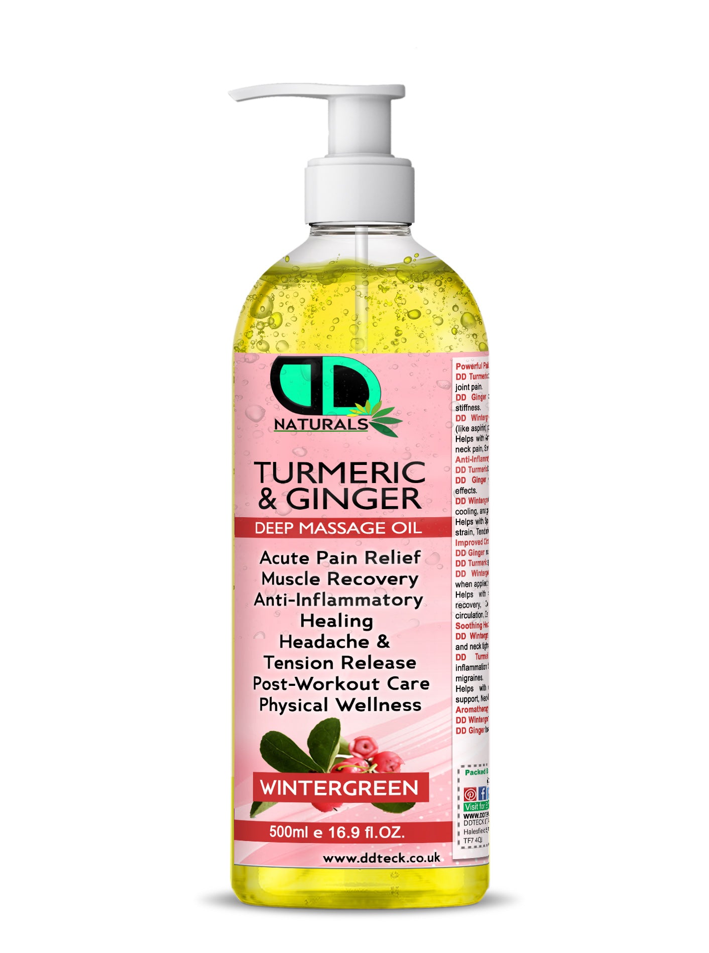Turmeric & Ginger Deep Massage Oil with Wintergreen