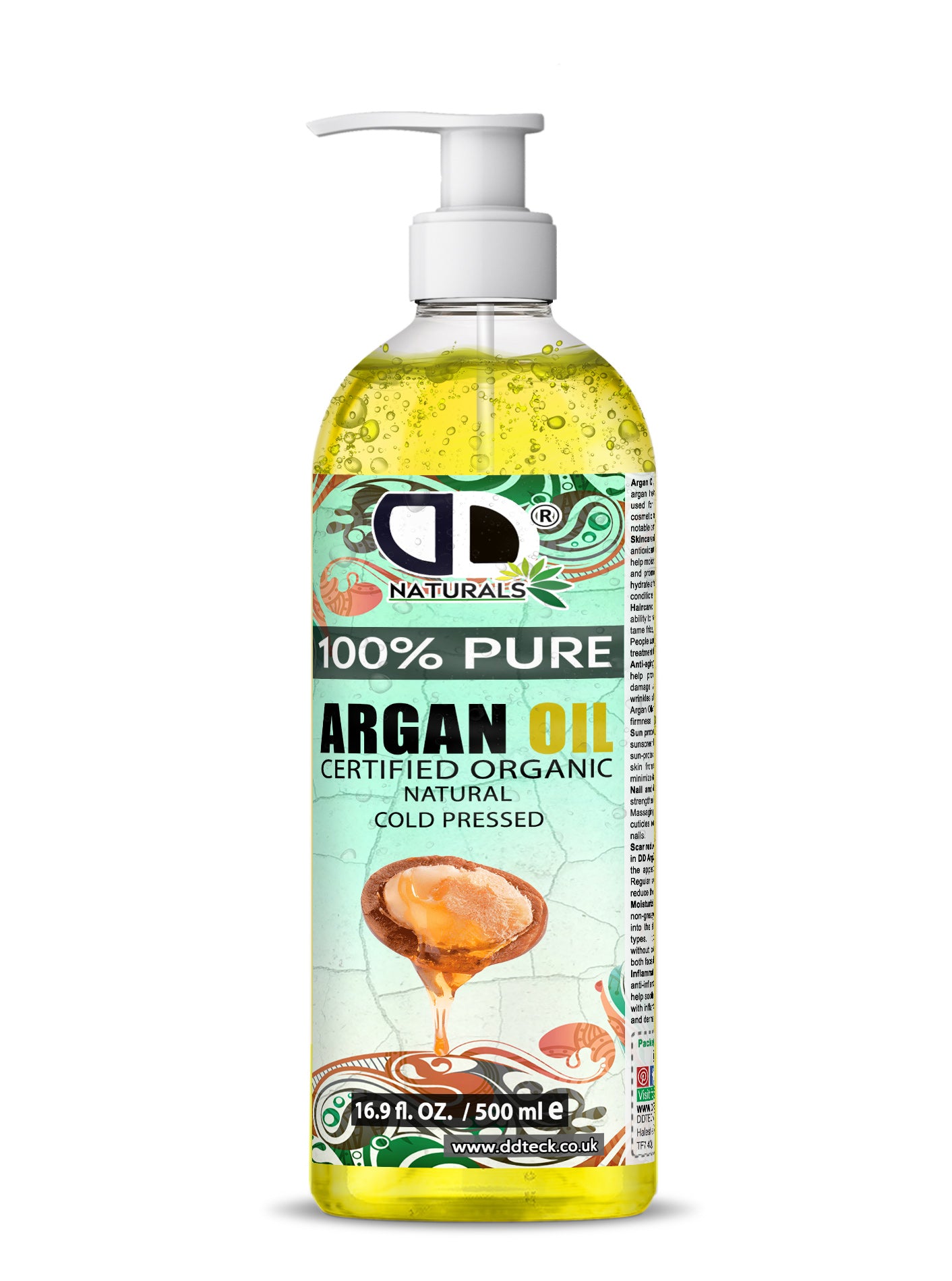 100% Pure Argan Oil | Organic Cold-Pressed Oil for Hair, Skin & Nails