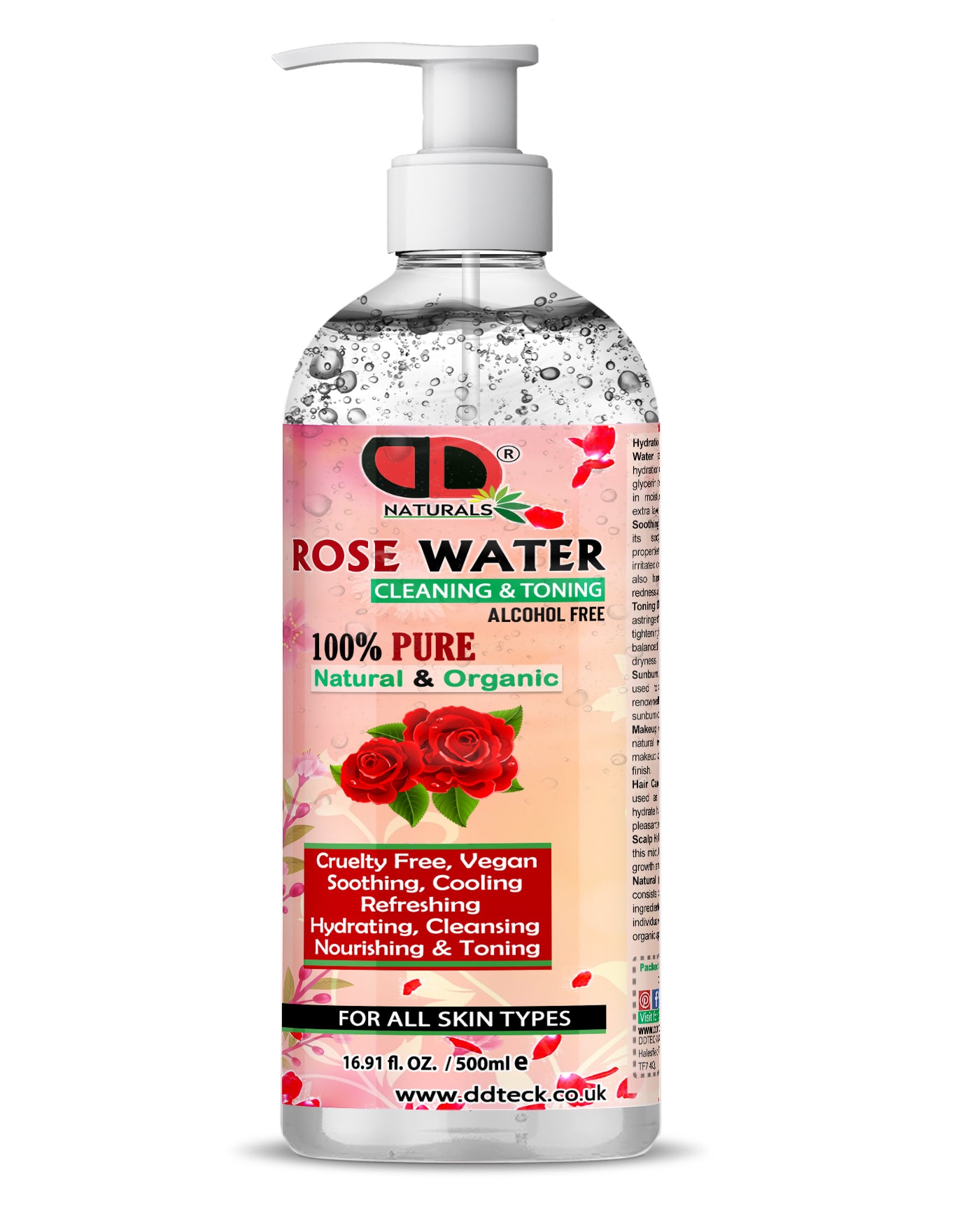 Rose Water Facial Toner Spray | 100% Pure Bulgarian Rose Hydrolat for Hydrated, Glowing Skin