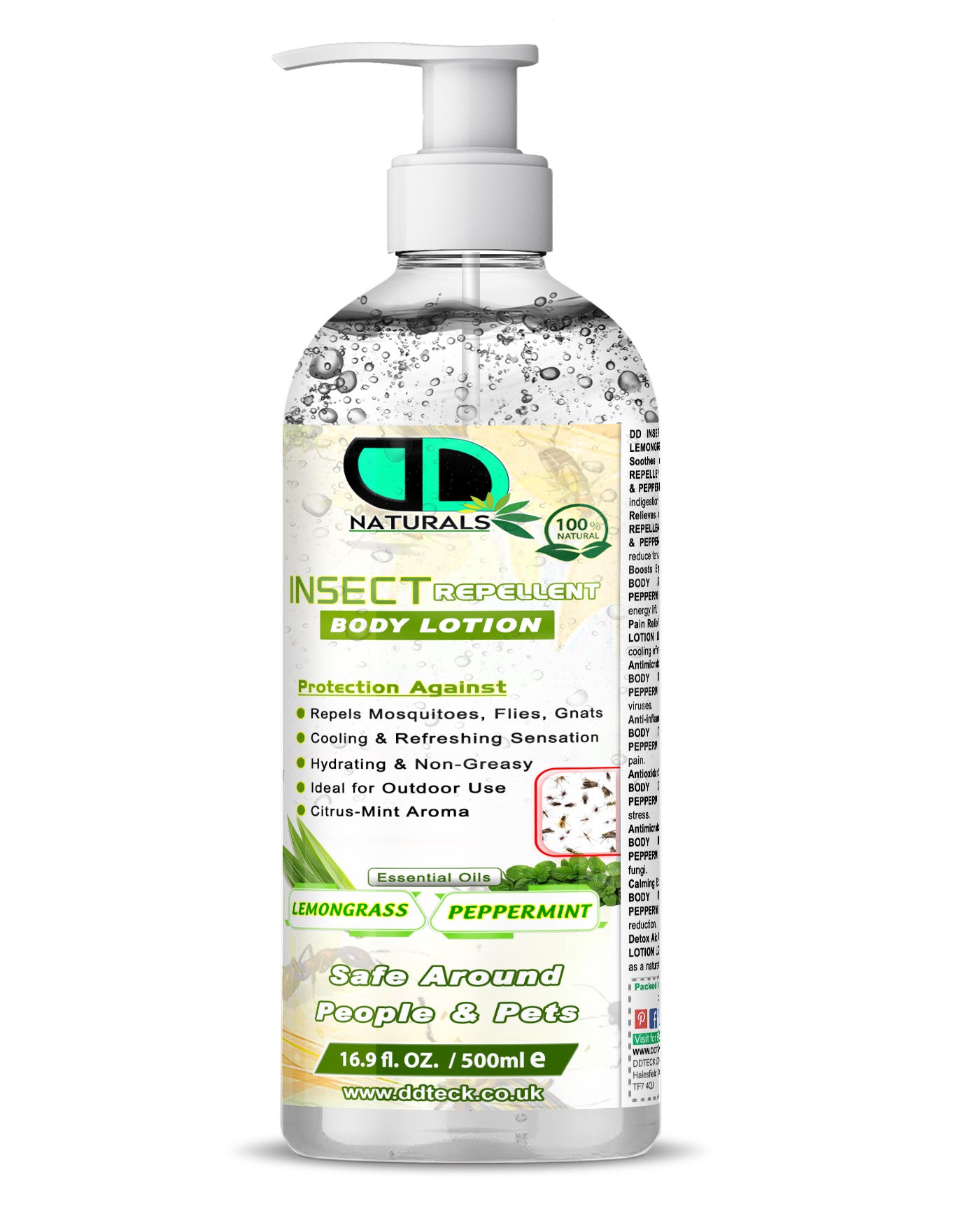 Insect Repellent Body Lotion - Natural Lemongrass & Peppermint Protection