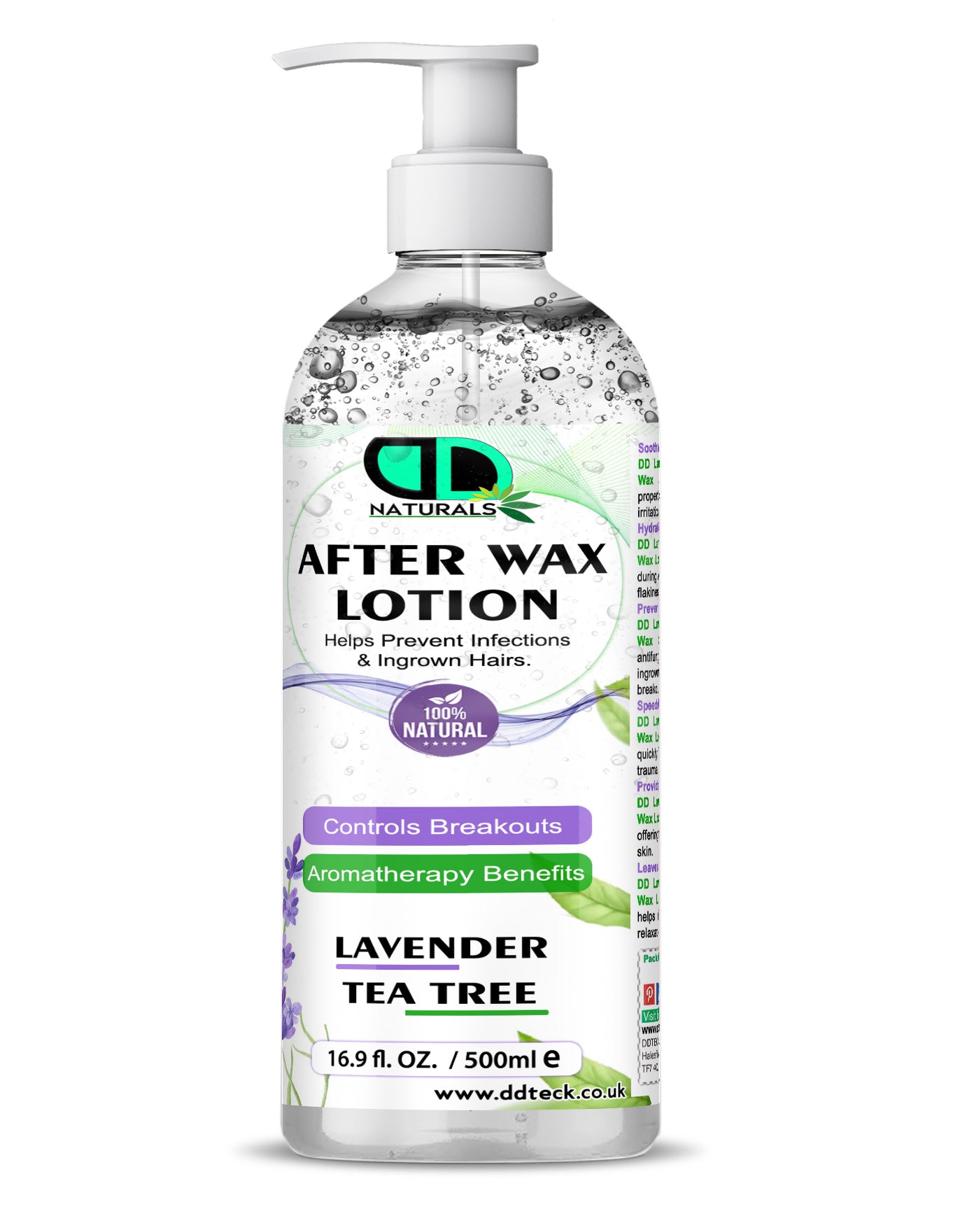 After Wax Lotion with Lavender & Tea Tree Oil | Soothing Post-Wax Care for Smooth, Healthy Skin