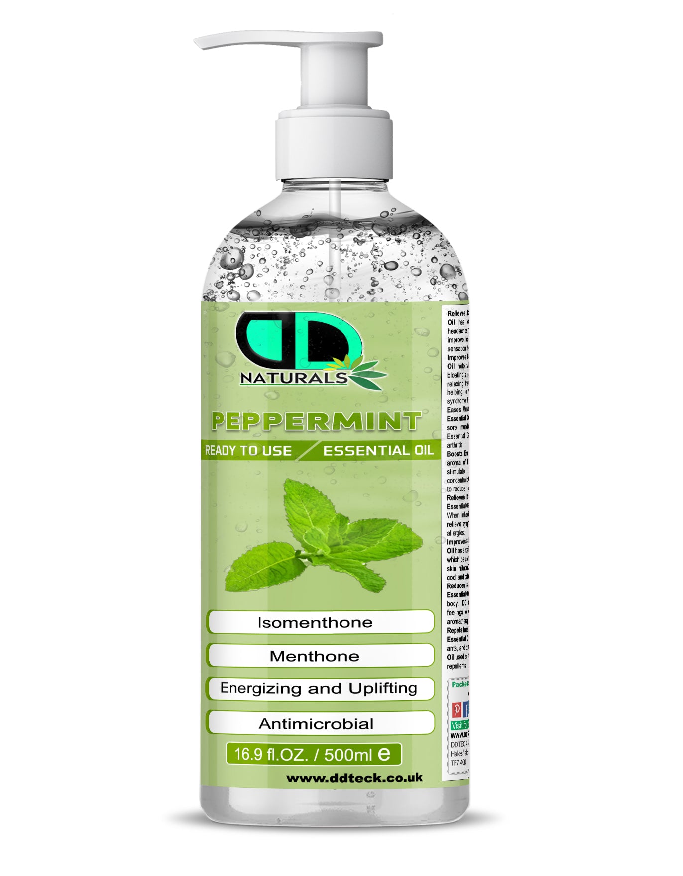 Peppermint Essential Oil - Ready to Use Energizing & Uplifting Formula