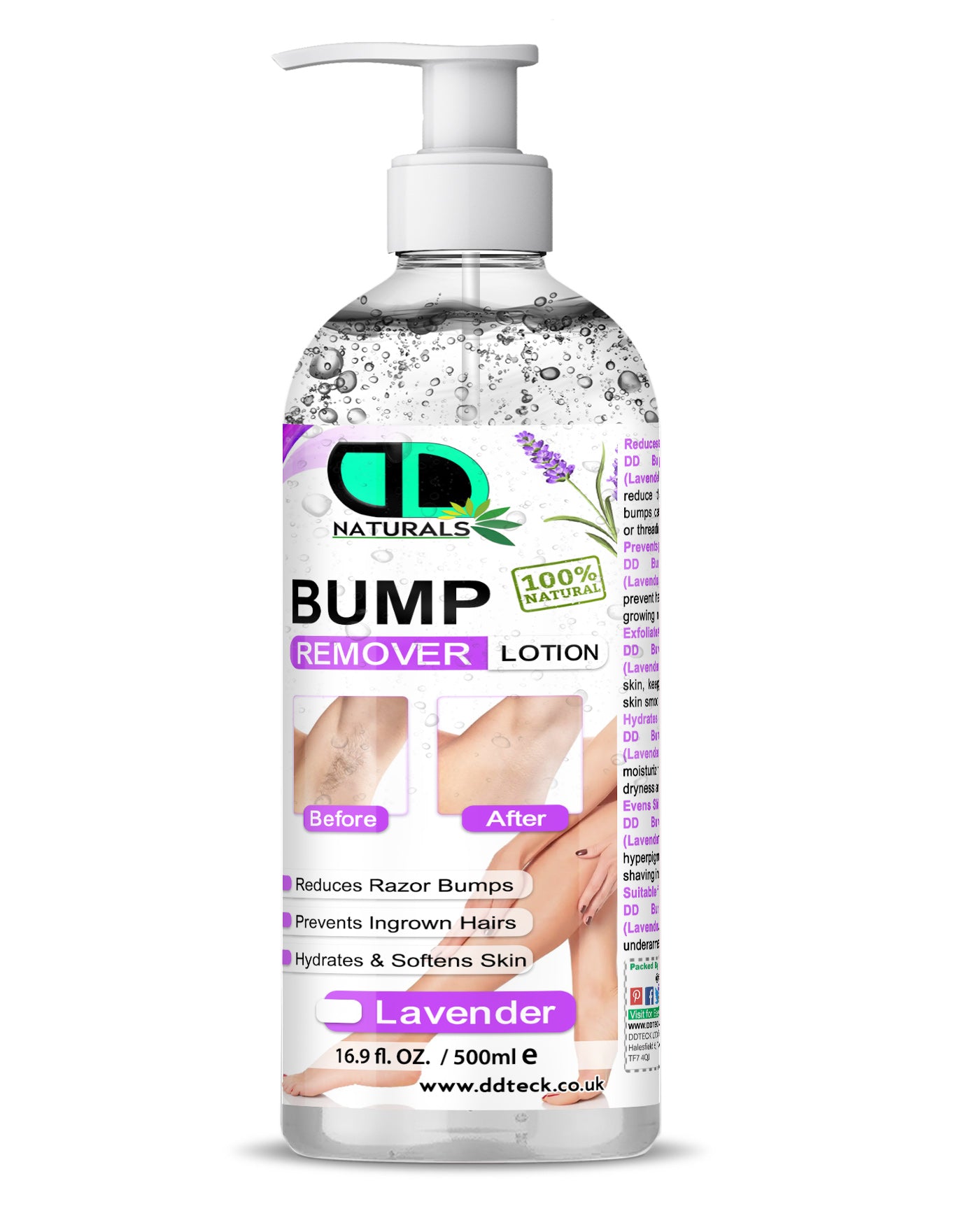 Lavender Bump Remover Lotion – 100% Natural Ingrown Hair Treatment