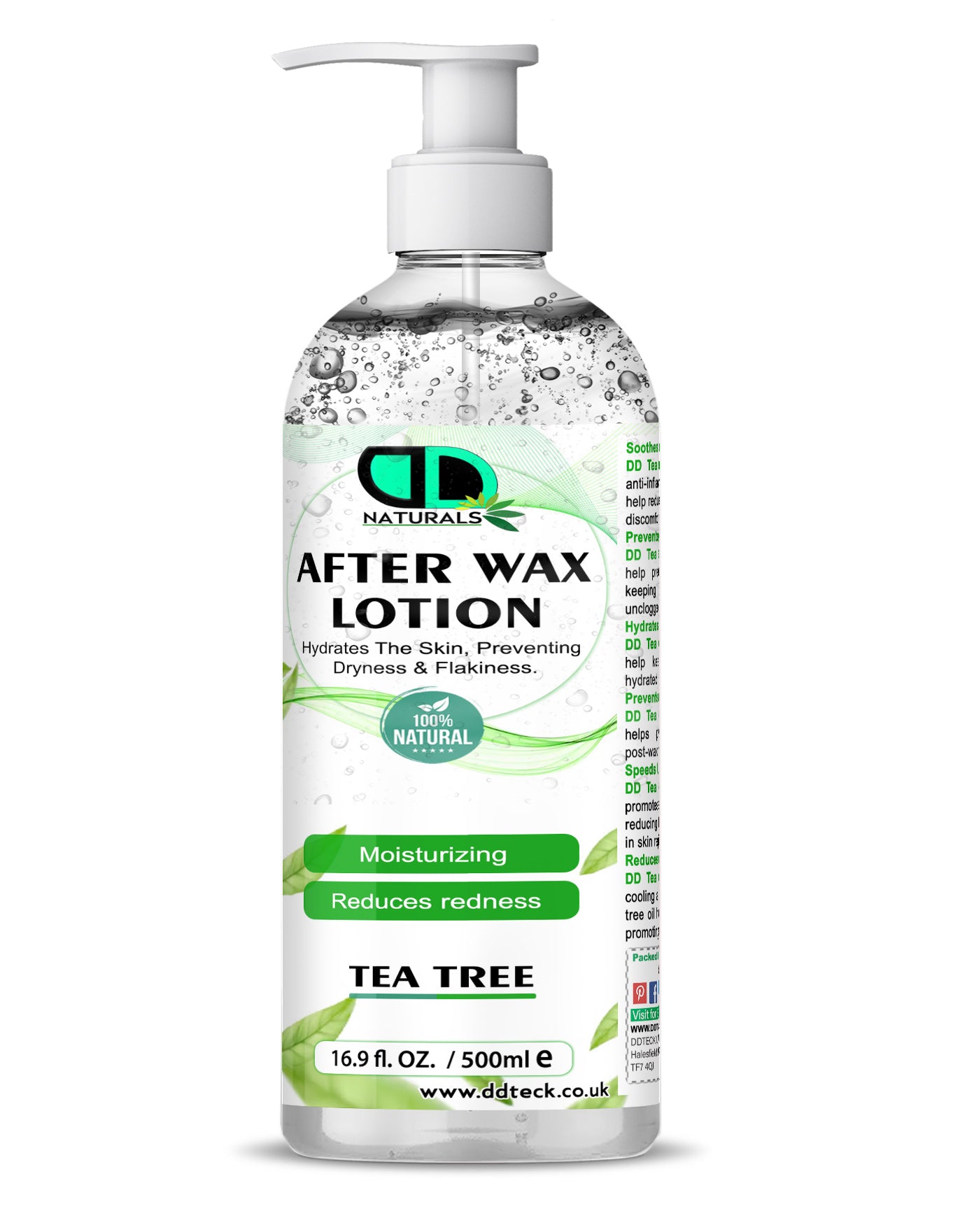 After Wax Lotion – 100% Natural Tea Tree Moisturizer