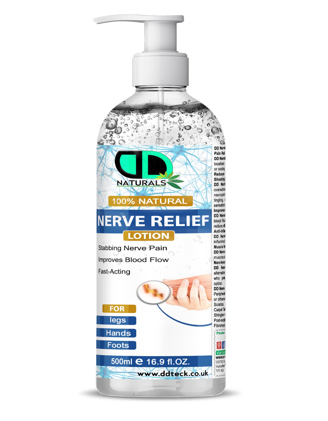 100% Natural Nerve Relief Lotion – Fast-Acting Support for Legs, Hands & Feet