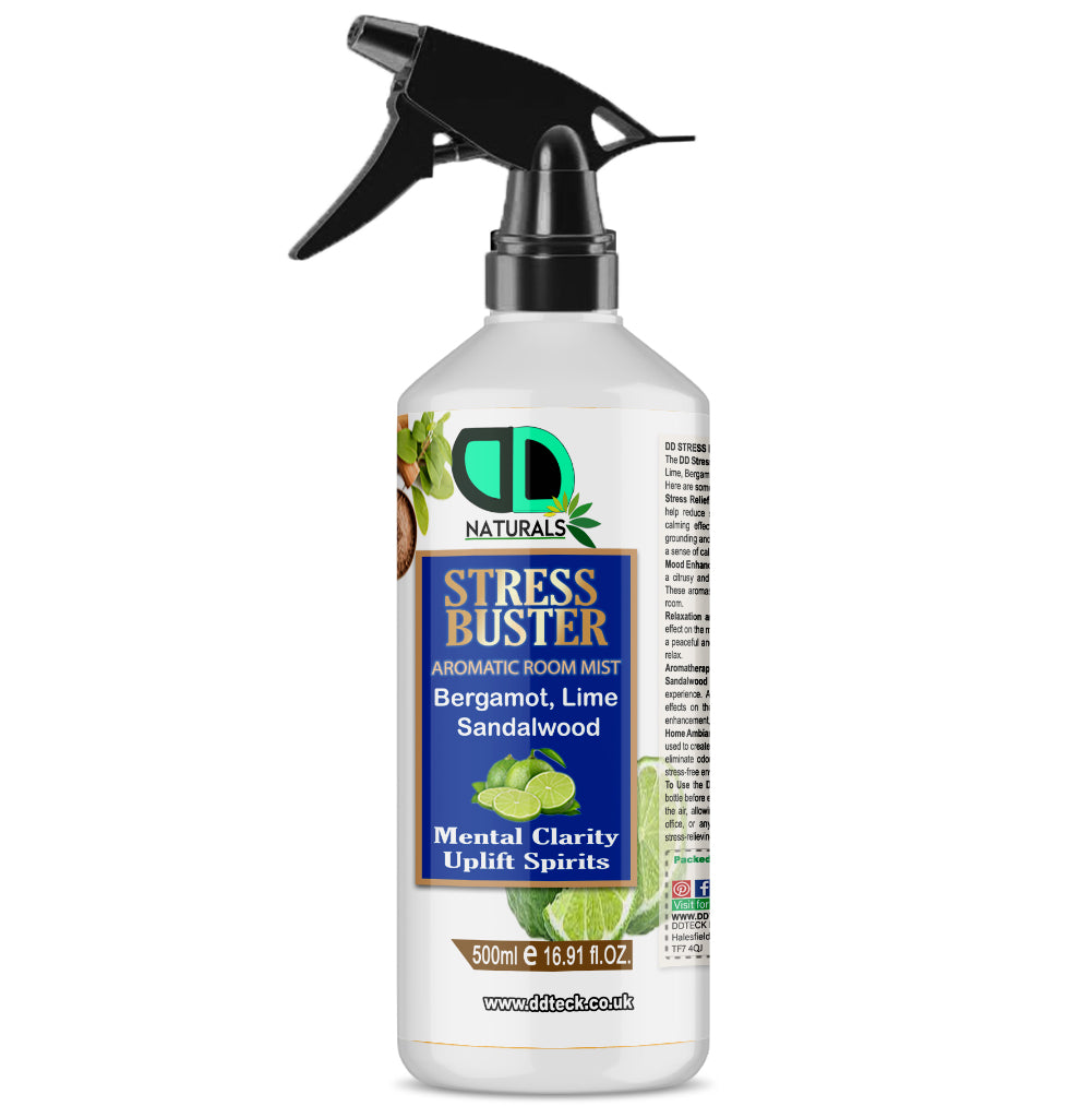 Stress Buster Aromatic Room Mist – Bergamot, Lime & Sandalwood Blend