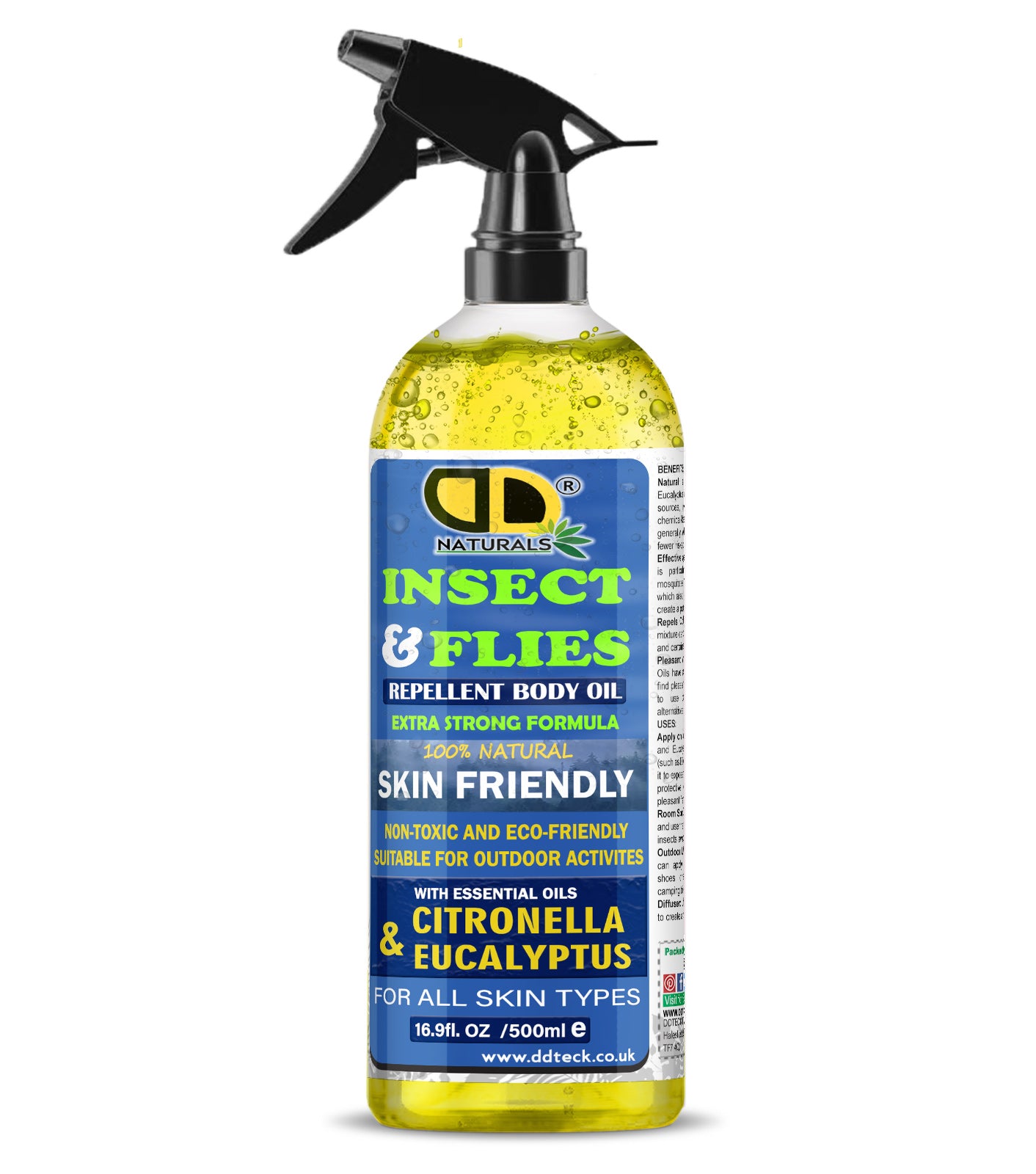Insect Repellent with Citronella & Eucalyptus Essential Oil – Natural Mosquito & Insect Protection