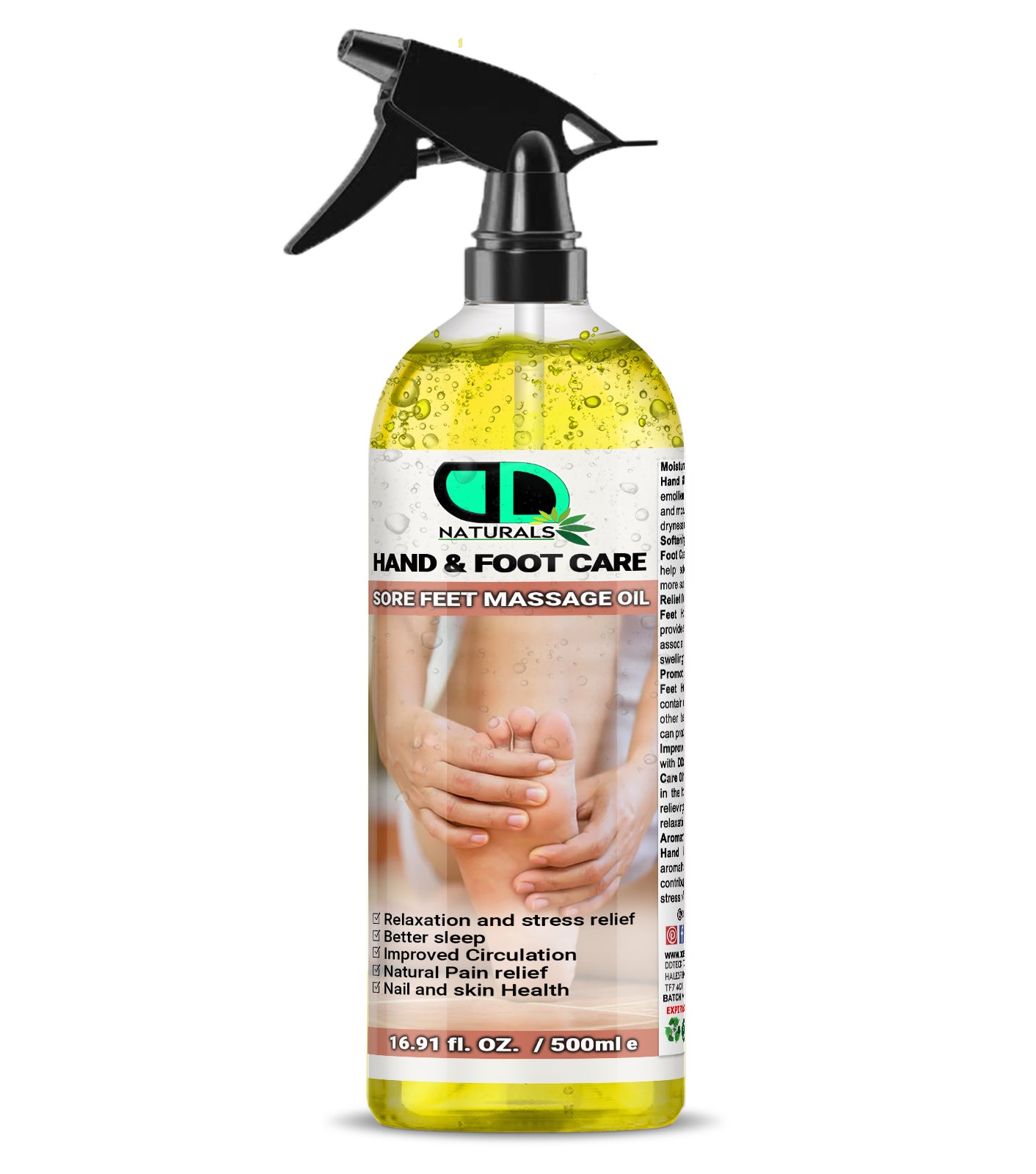 Hand & Foot Care – Sore Feet Massage Oil