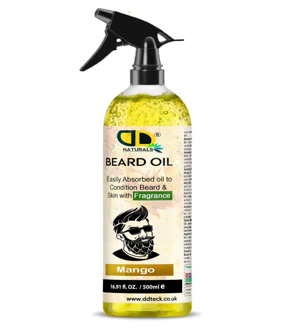 Mango Beard Oil – Lightweight Conditioning Oil with Fragrance for Beard & Skin - Test