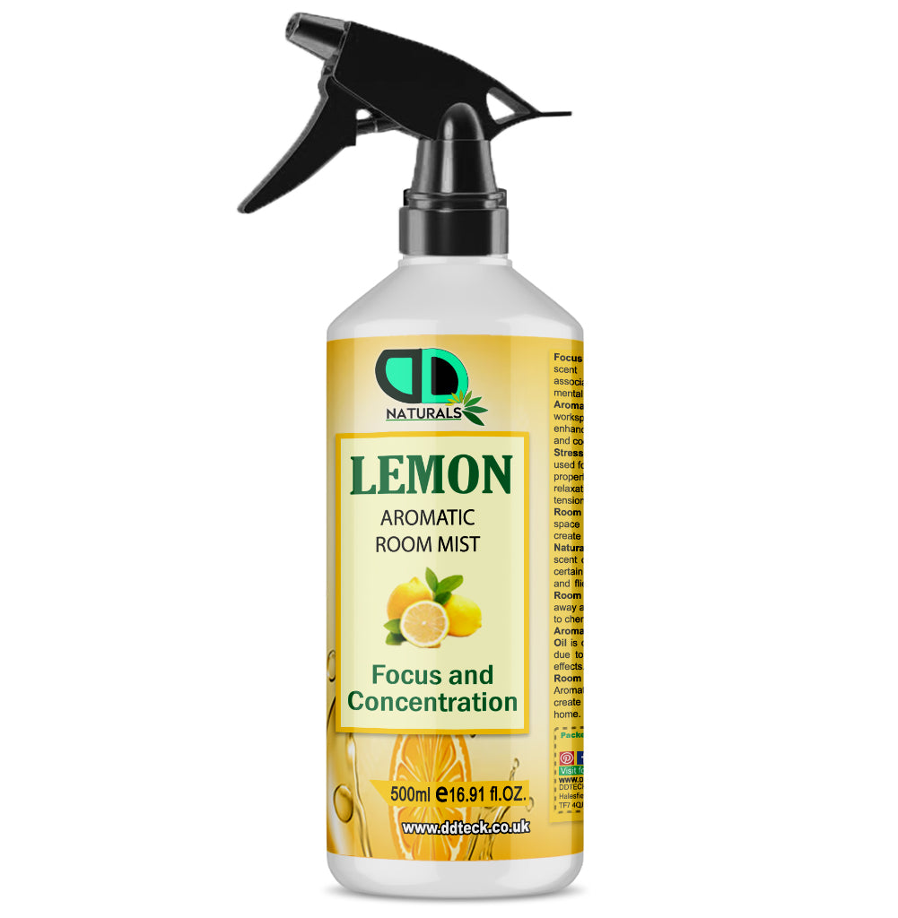 Lemon Aromatic Room Mist – Pure Natural Spray for Focus and Concentration