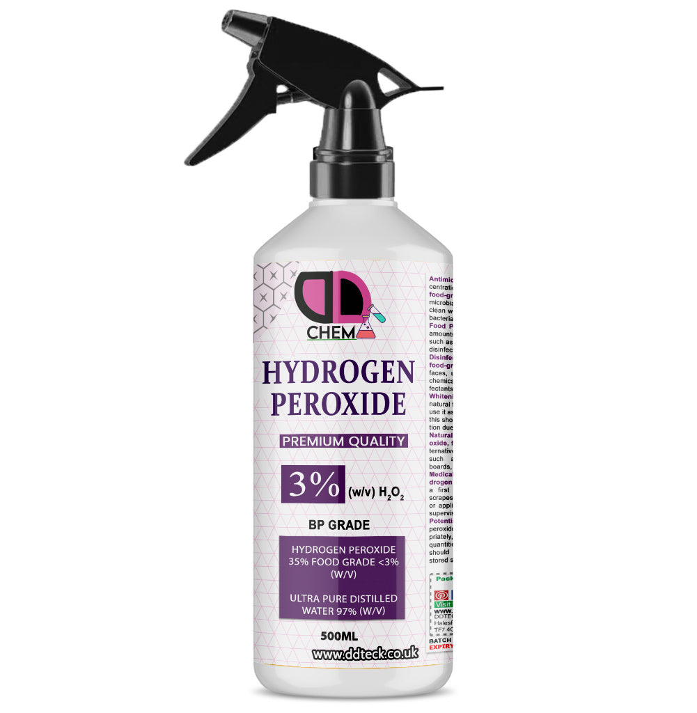 Hydrogen Peroxide 3% – Food Grade, Non-Toxic, Pure & Multipurpose Solution