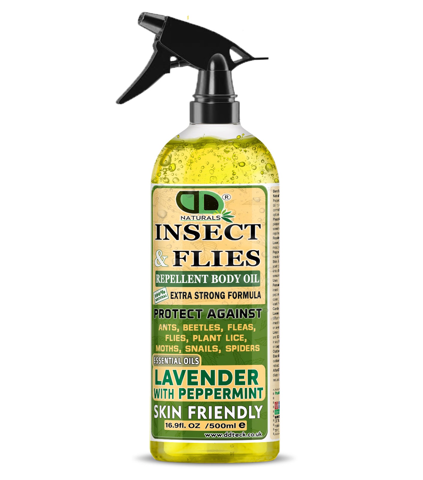 Natural Insect Repellent with Lavender & Peppermint Essential Oils | Chemical-Free Mosquito & Bug Protection