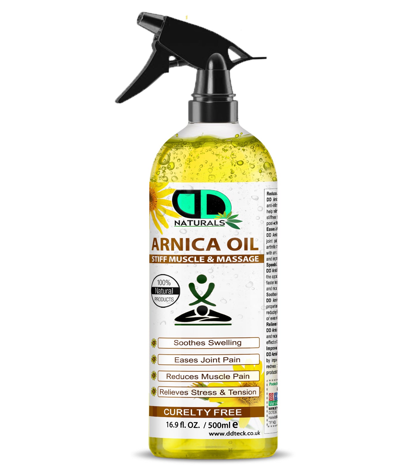 Arnica Massage Oil – Natural Botanical Oil for Relaxation, Muscle Comfort & Daily Body Care
