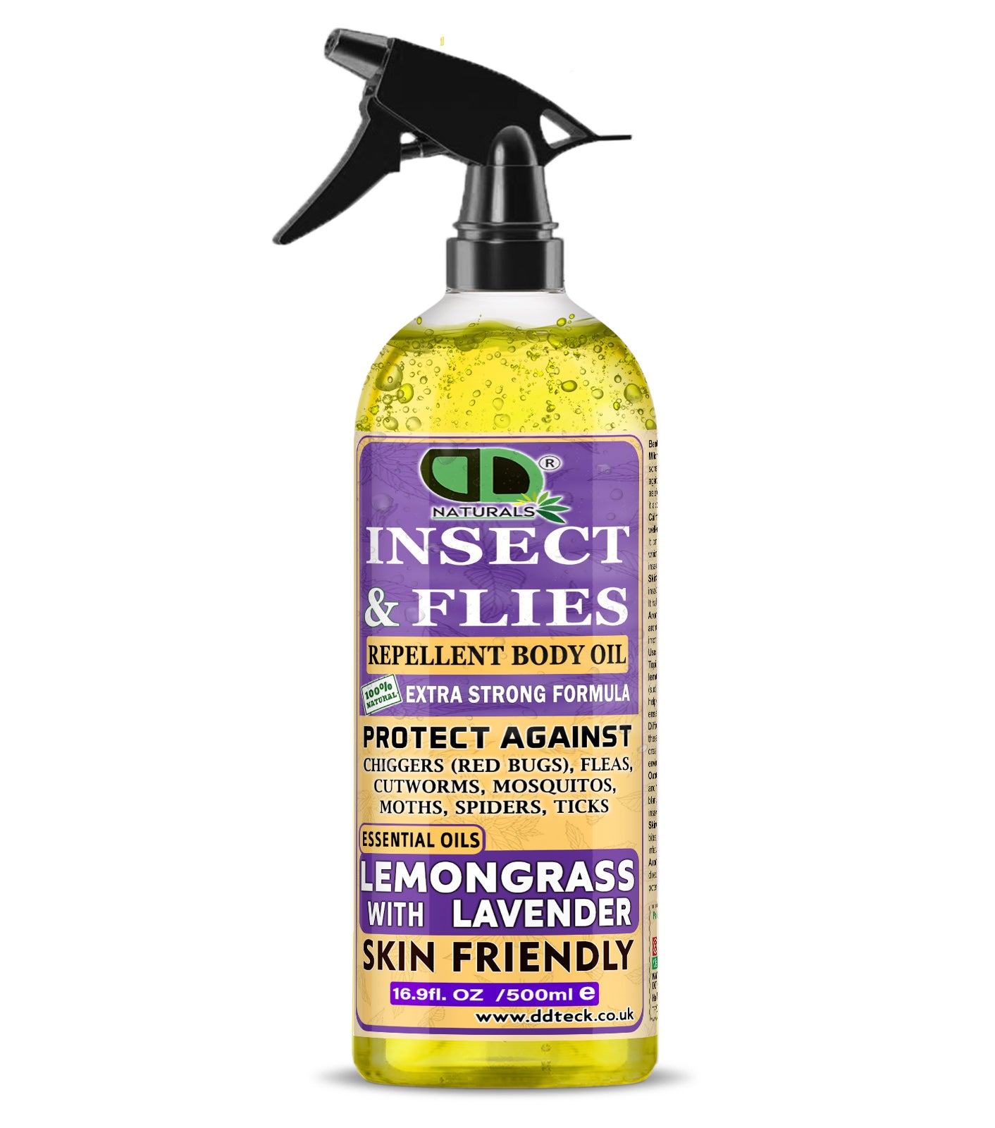 Insect & Flies Repellent Body Oil | Lemongrass & Lavender Essential Oils | Natural Bug Protection