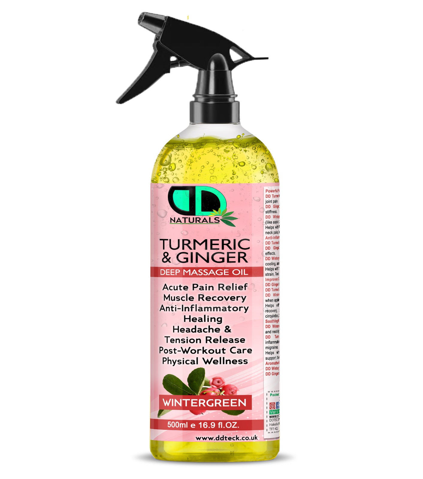 Turmeric & Ginger Deep Massage Oil with Wintergreen