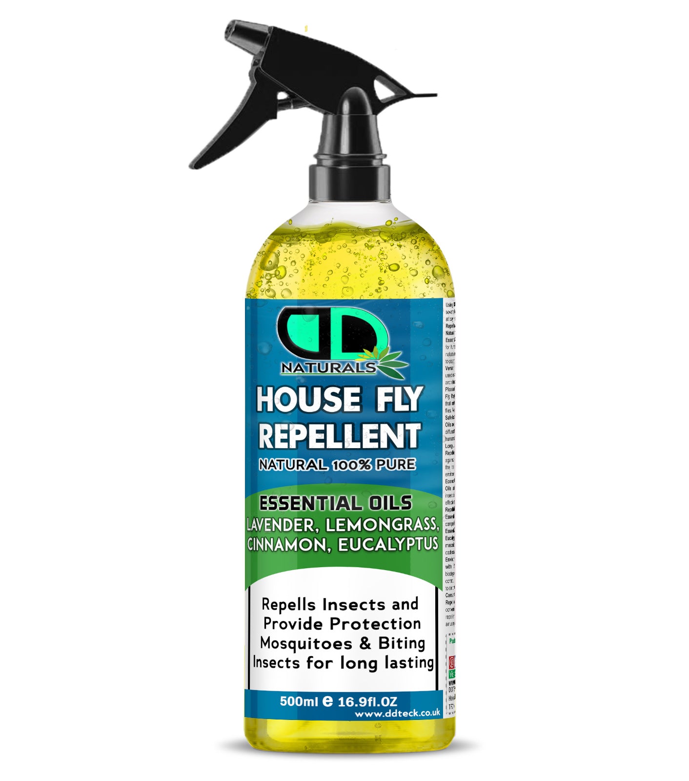 House Fly Repellent Oil – Natural Essential Oil Fly &Insect Protection with Lavender, Lemongrass, Eucalyptus &amp; Cinnamon