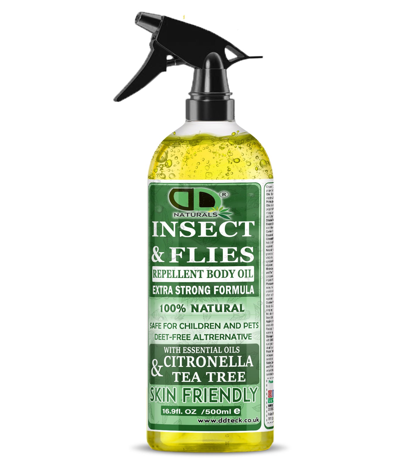 Insect Repellent Body Oil with Citronella & Tea Tree Essential Oils | Natural Protection for Skin & Outdoor Use