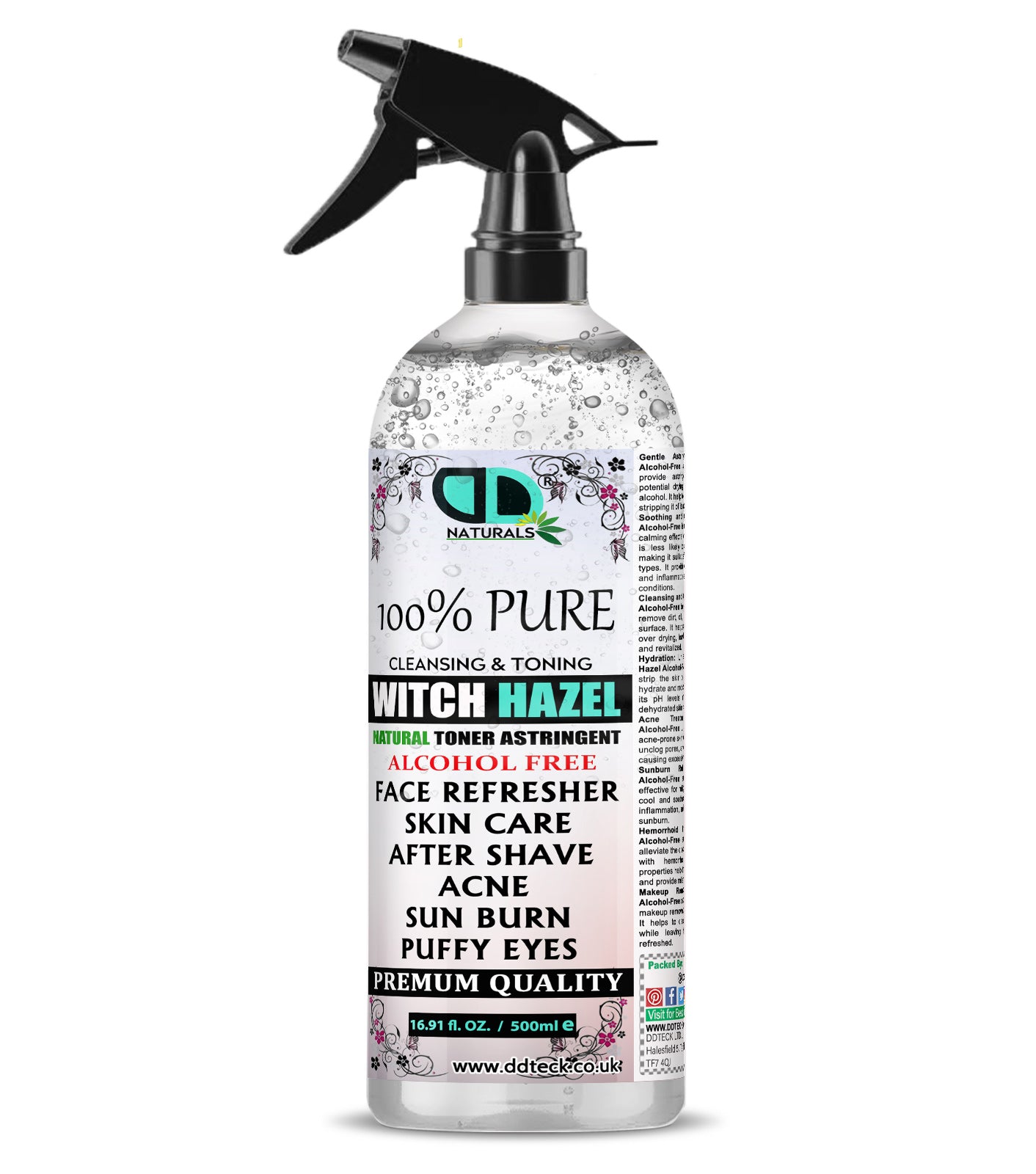 Witch Hazel Alcohol-Free Toner | Gentle, Natural Skin Toning for Sensitive & Acne-Prone Skin