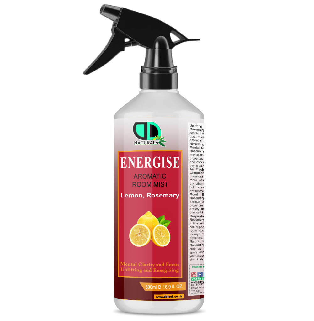 Energise Aromatic Room Mist - Lemon & Rosemary for Mental Clarity