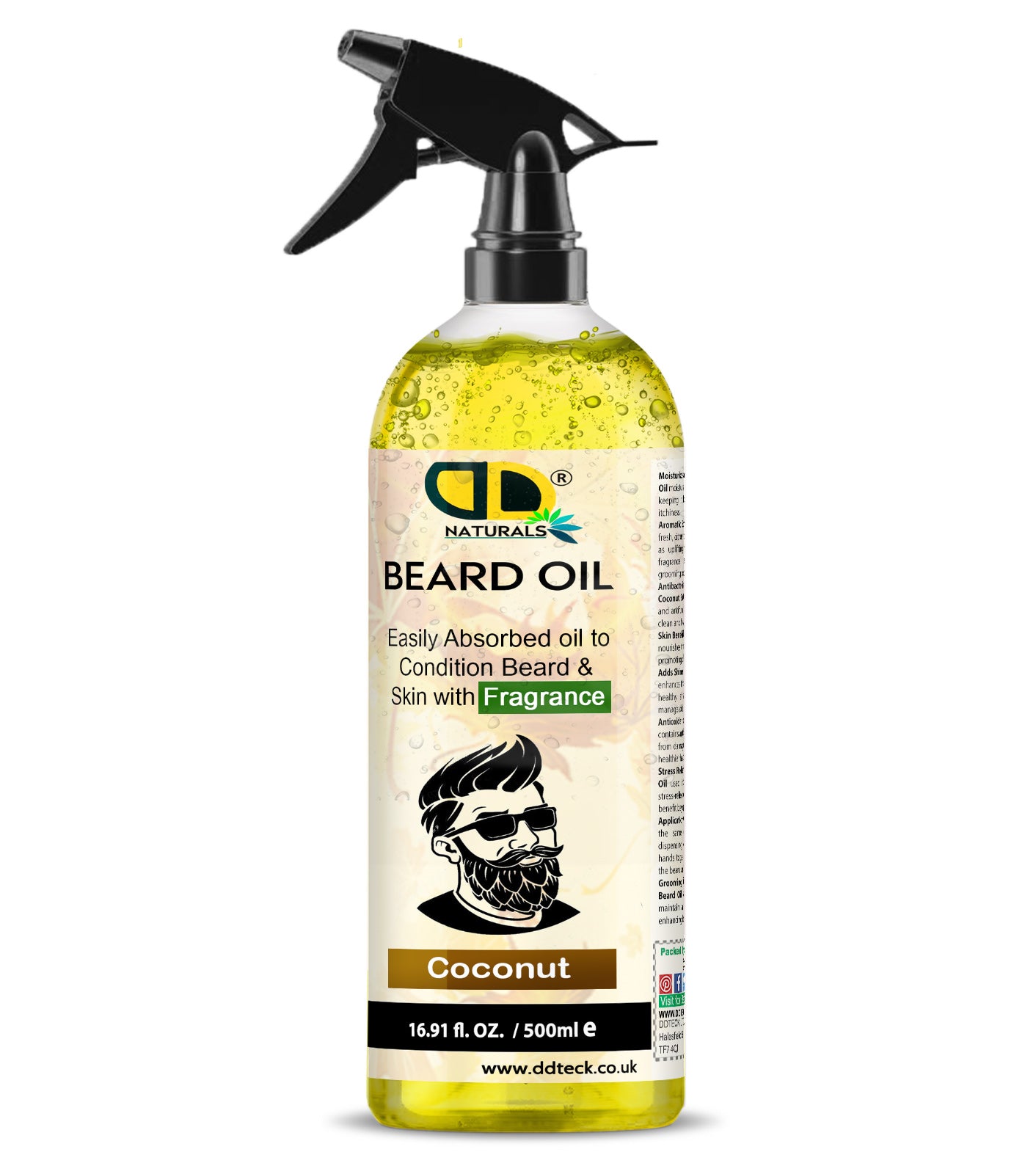 Coconut Beard Essential Oil | Deep Hydration, Growth Support & Smooth Beard Care for Men