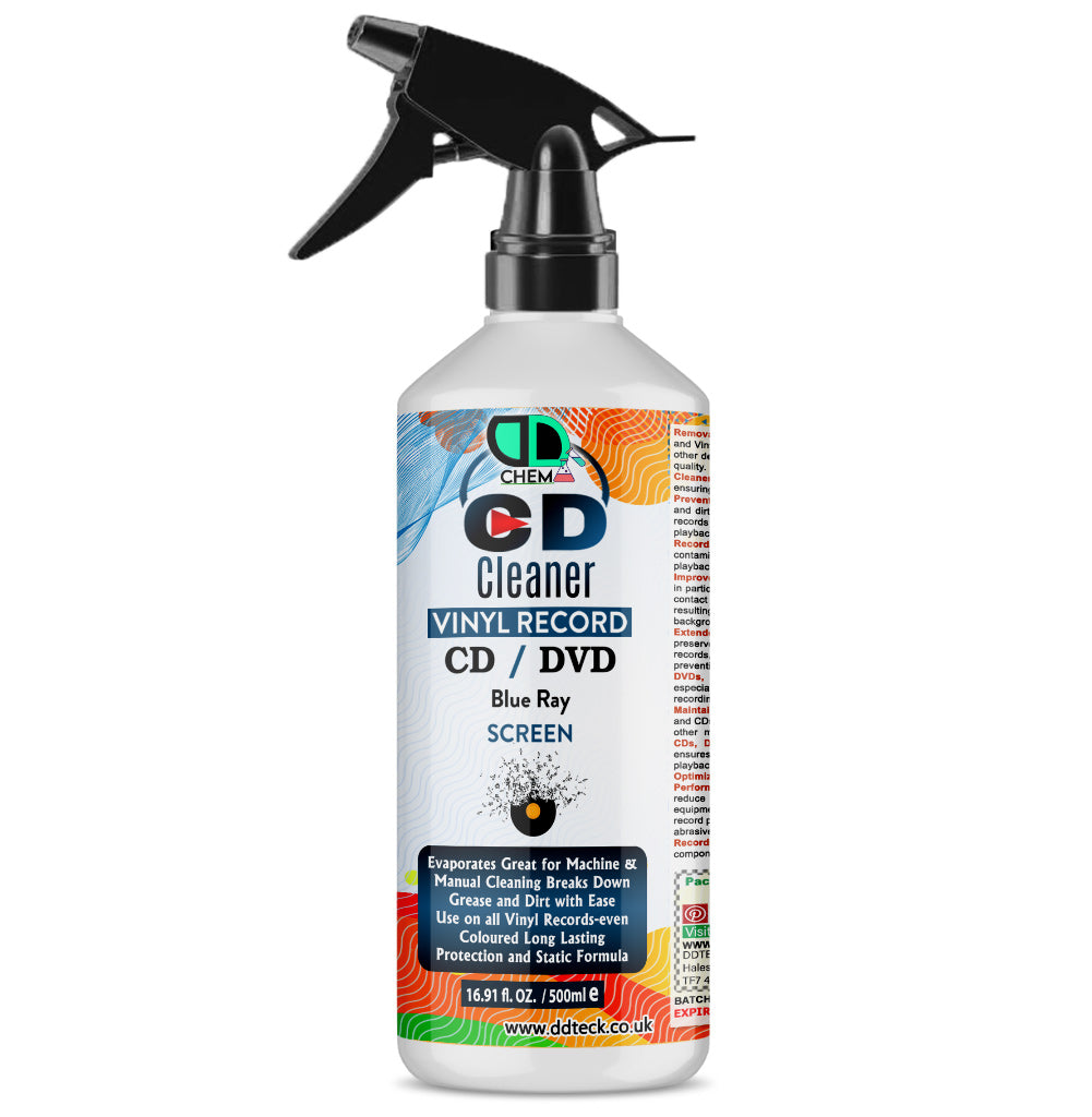 CD, DVD & Vinyl Record Cleaner | Restores Sound & Picture Quality, Protects Media & Playback Equipment