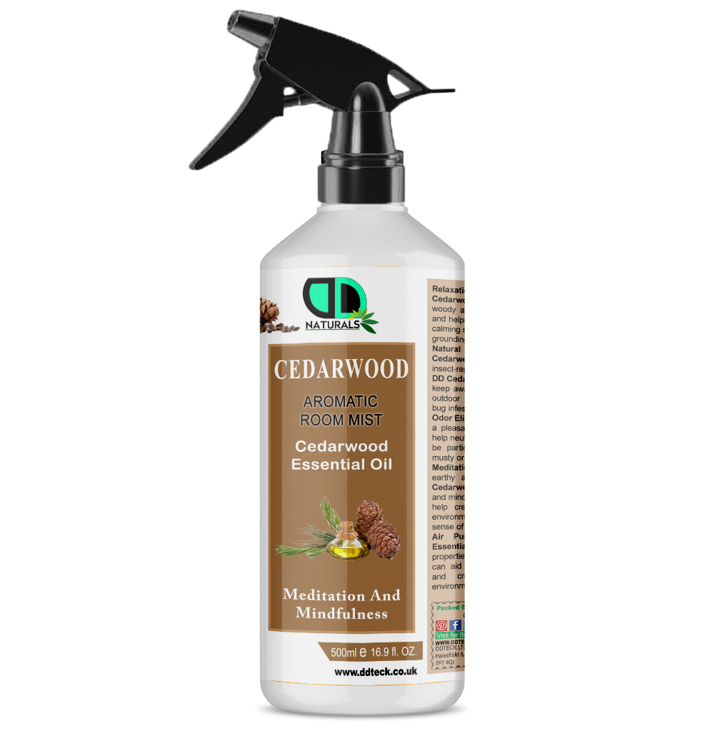 Cedarwood Aromatic Room Mist – Pure Essential Oil Spray for Meditation & Mindfulness