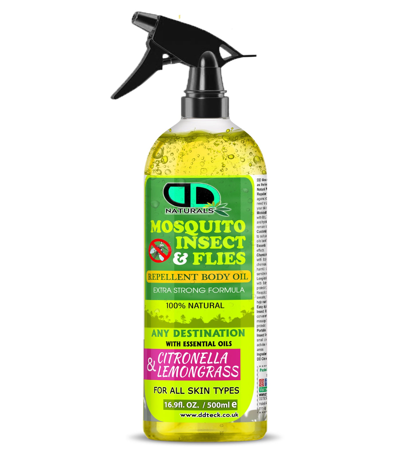 Insect Repellent with Lemongrass & Citronella | Natural, Skin-Friendly Protection from Mosquitoes & Biting Insects