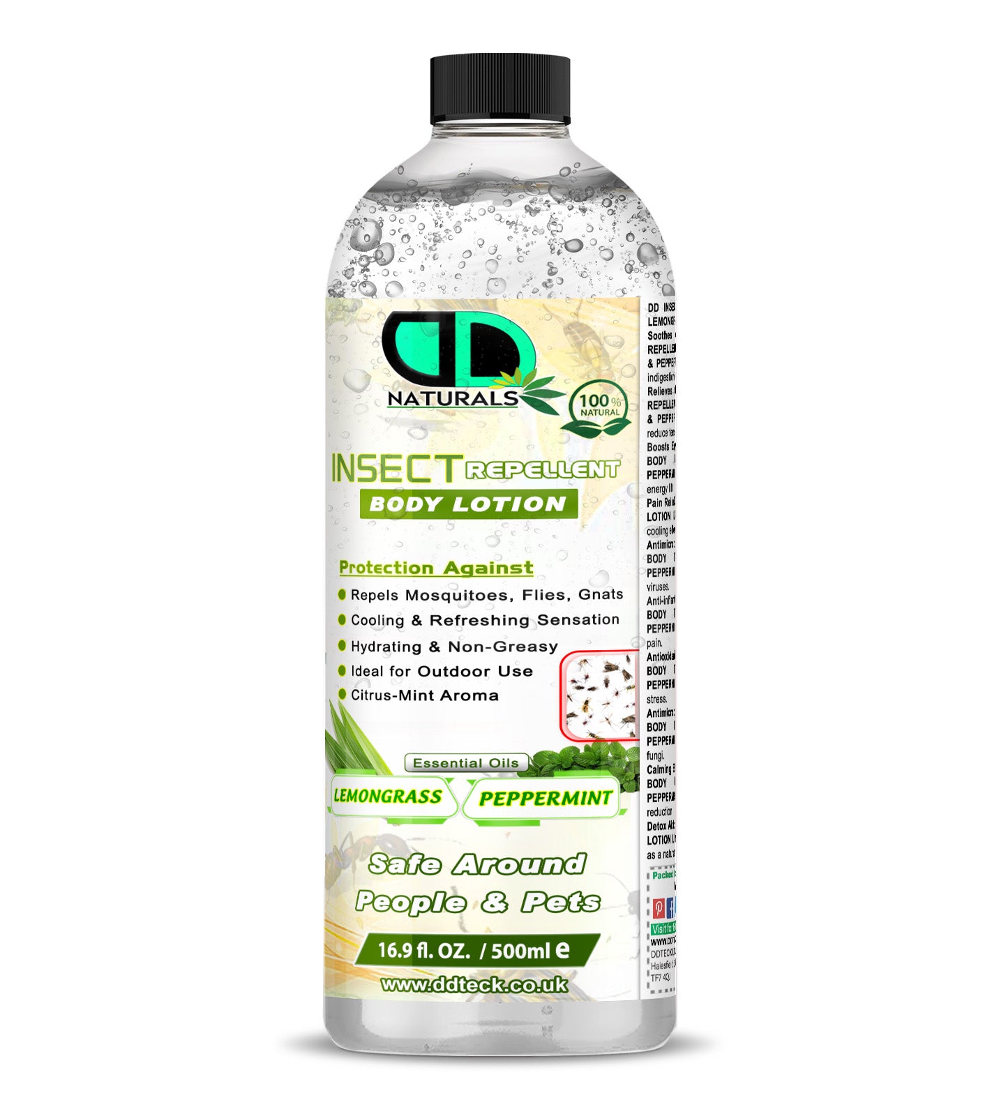 Insect Repellent Body Lotion - Natural Lemongrass & Peppermint Protection