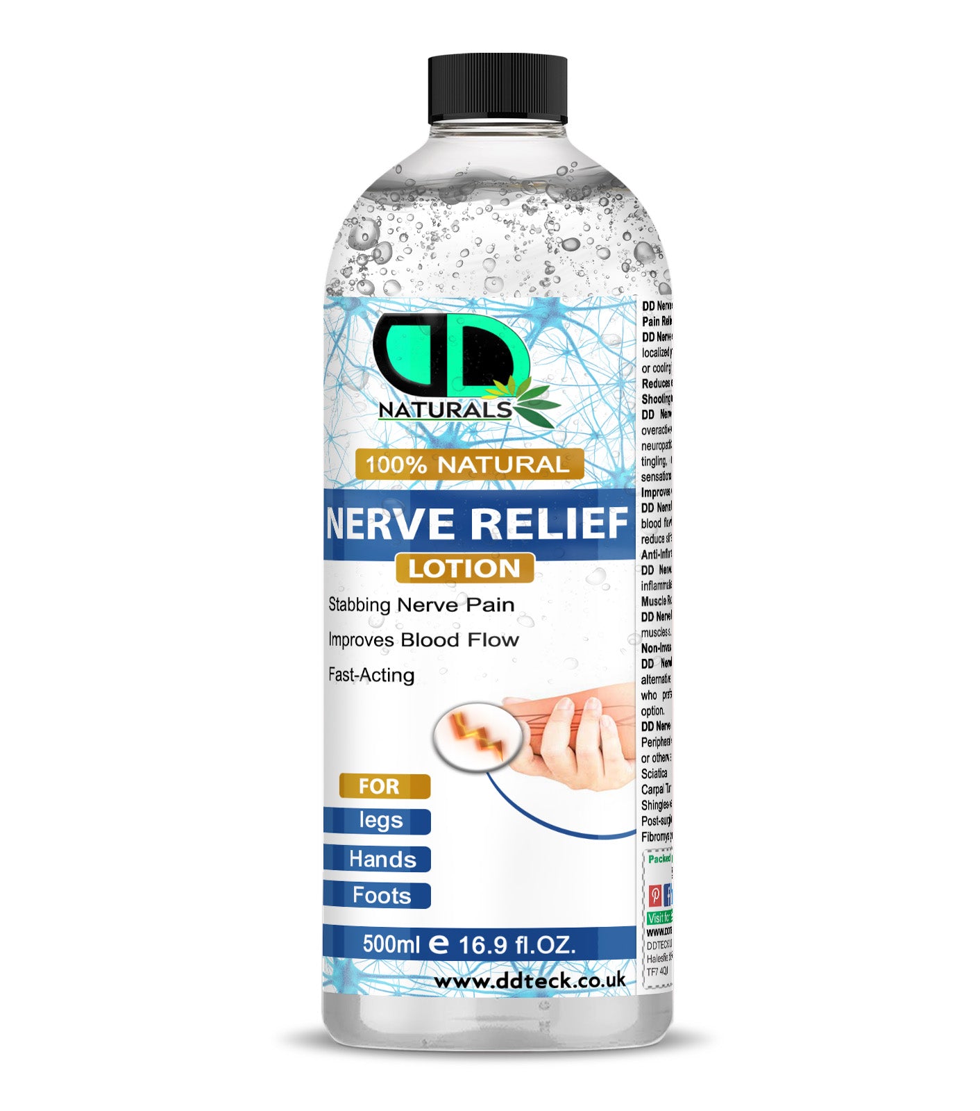 100% Natural Nerve Relief Lotion – Fast-Acting Support for Legs, Hands & Feet