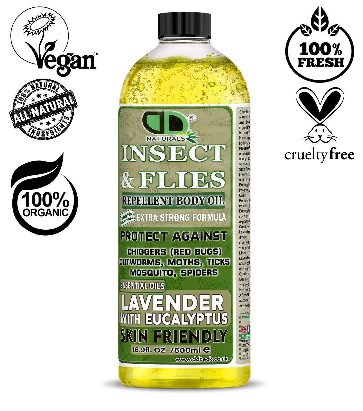 Insect Repellent with Lavender & Eucalyptus Essential Oils | Natural Bug Protection