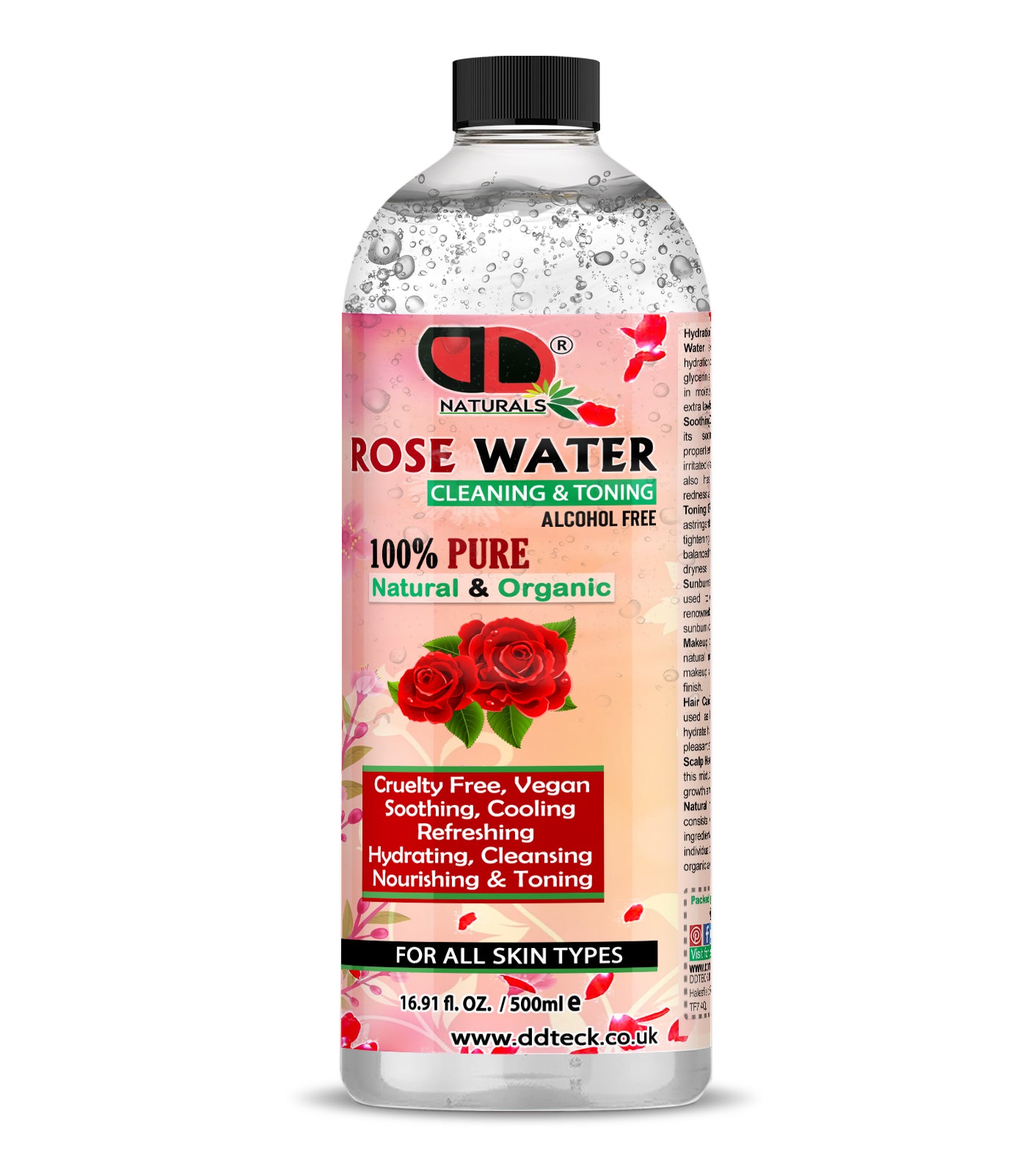 Rose Water Facial Toner Spray | 100% Pure Bulgarian Rose Hydrolat for Hydrated, Glowing Skin