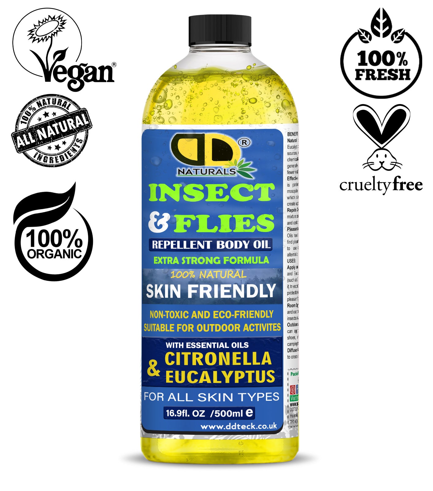Insect Repellent with Citronella & Eucalyptus Essential Oil – Natural Mosquito & Insect Protection