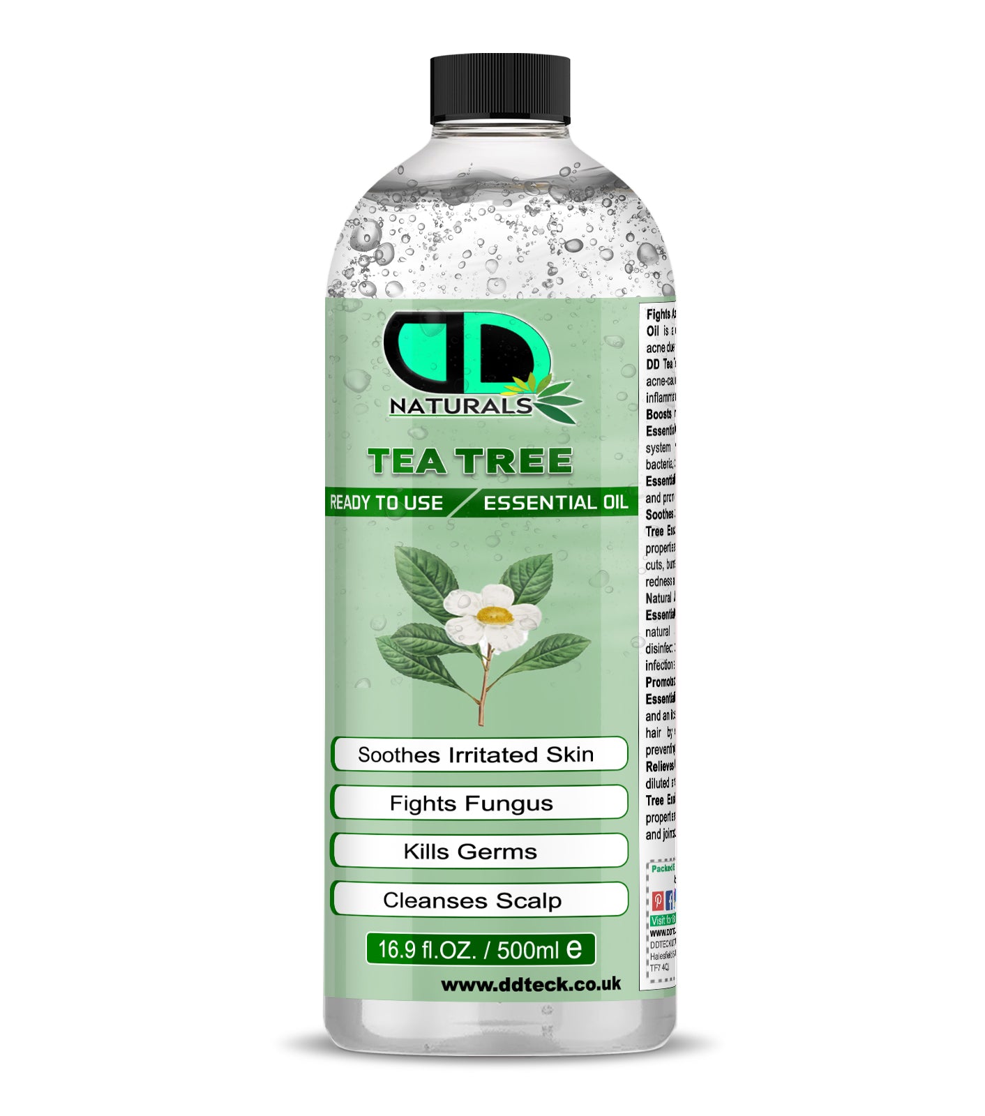 Tea Tree Essential Oil | Ready to Use | Natural Antiseptic, Skin, Scalp & Aromatherapy Oil