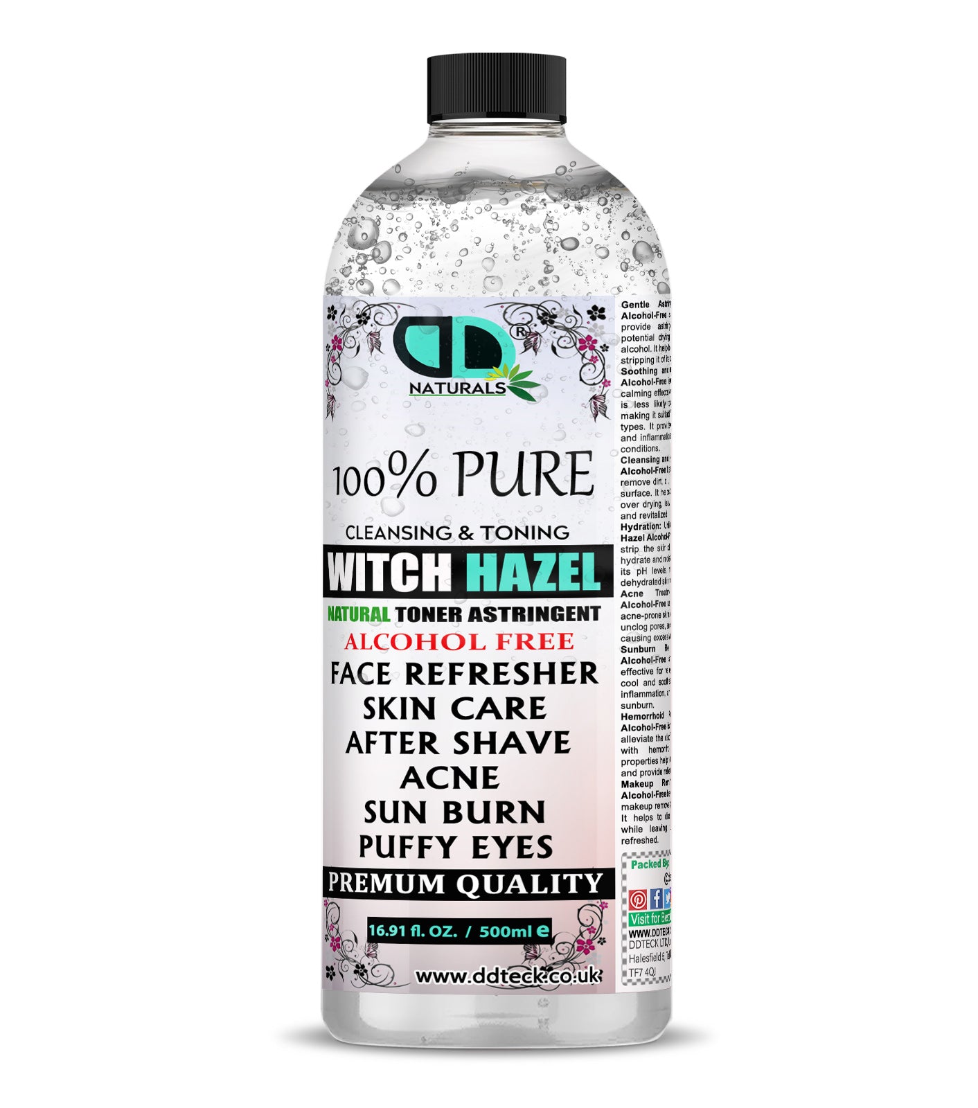 Witch Hazel Alcohol-Free Toner | Gentle, Natural Skin Toning for Sensitive & Acne-Prone Skin