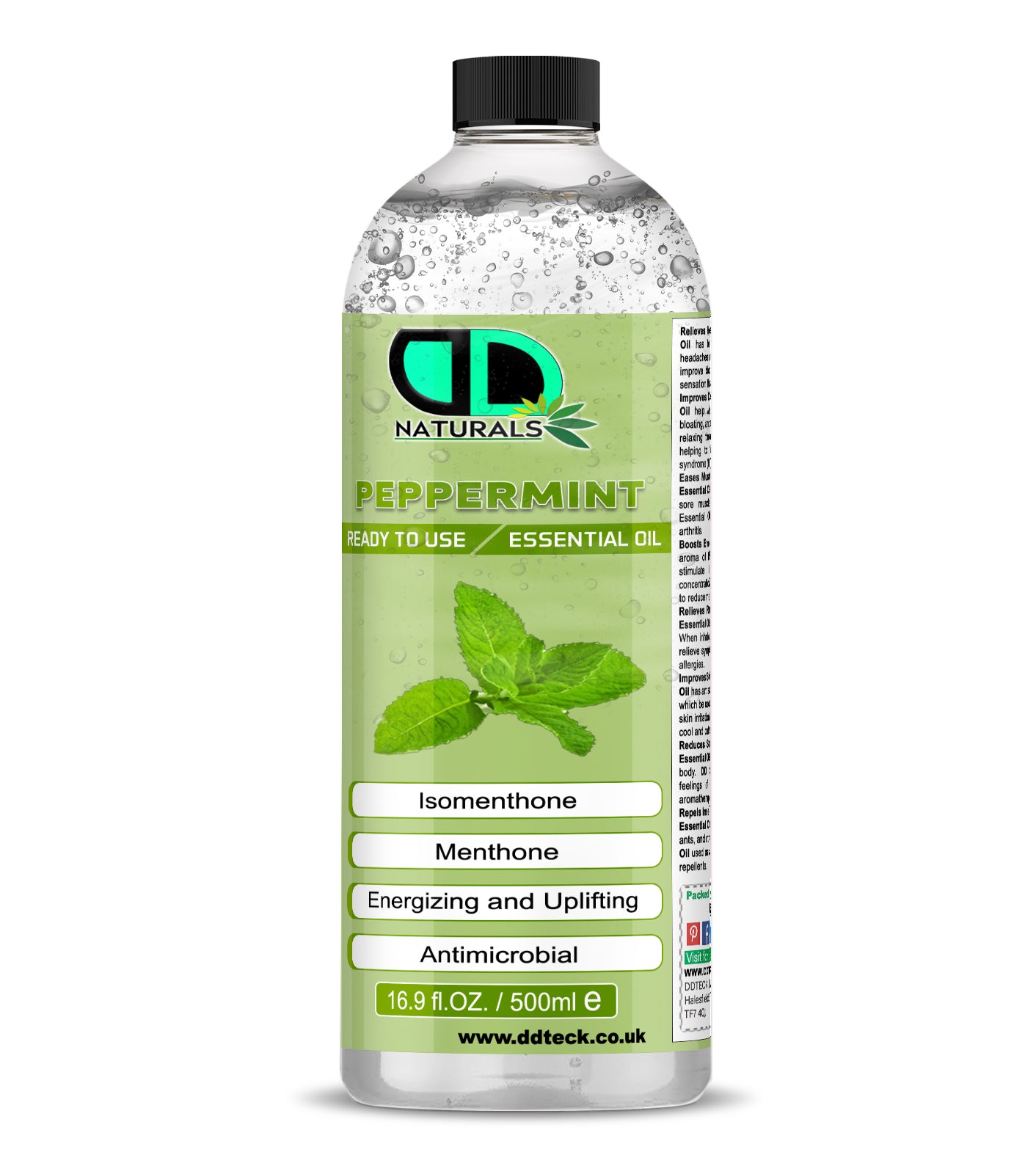 Peppermint Essential Oil - Ready to Use Energizing & Uplifting Formula