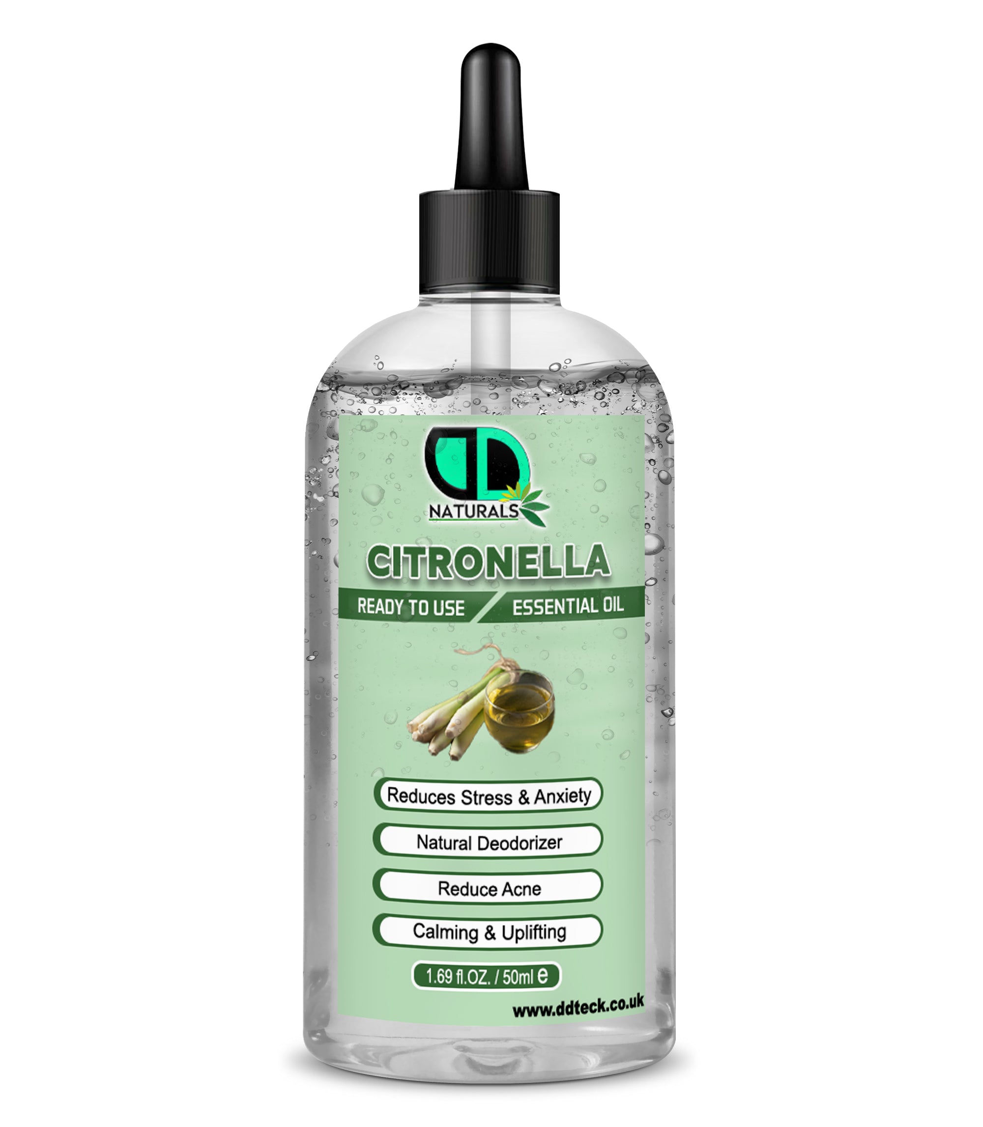 100% Pure Citronella Essential Oil – Natural Deodorizer & Stress Relief