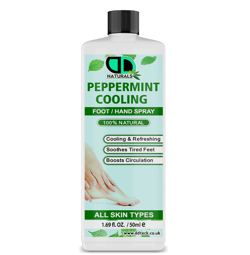 Peppermint Cooling Foot & Hand Spray | Instant Cooling Relief, Odor Control & Skin Refreshment