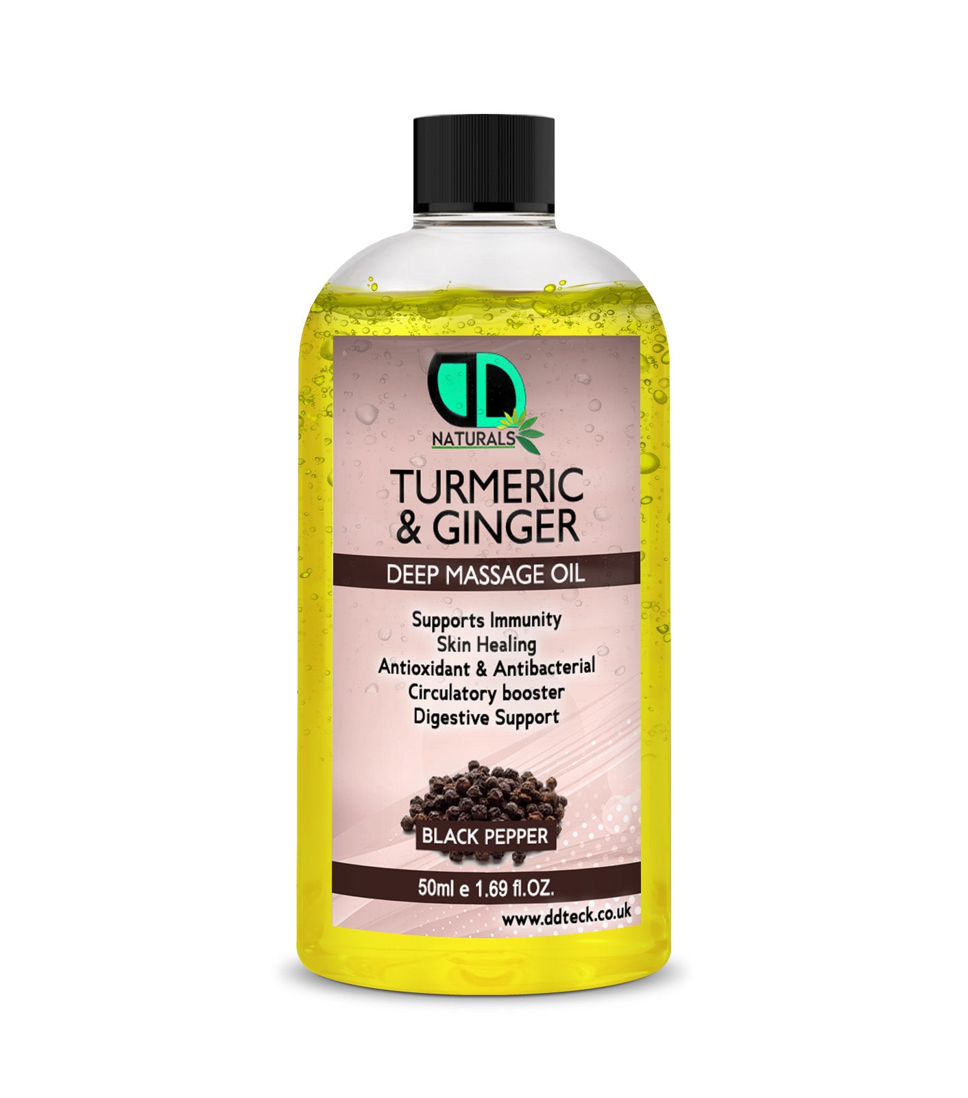 Turmeric & Ginger Deep Massage Oil – Anti-Inflammatory & Immune Support Black Pepper