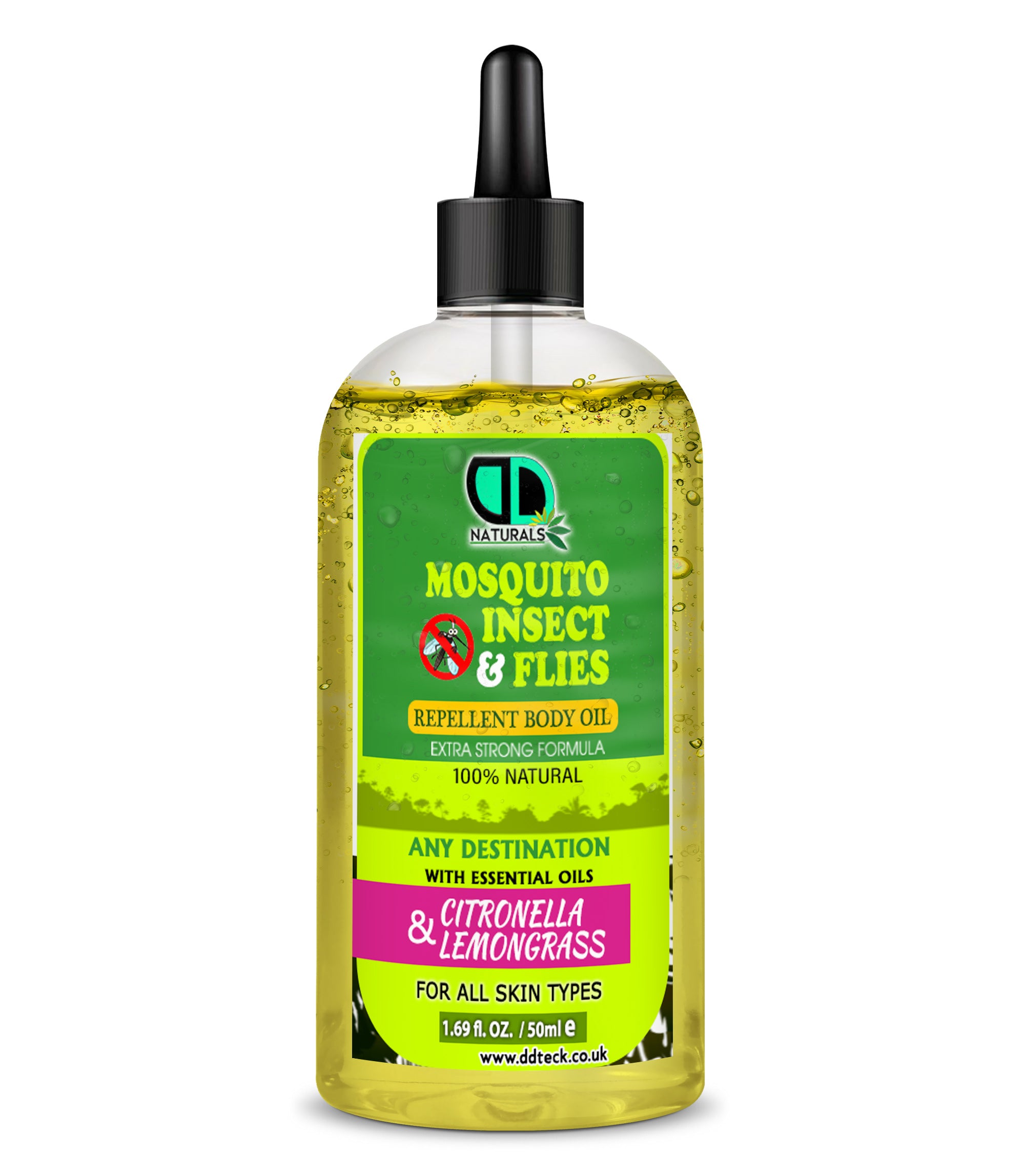 Insect Repellent with Lemongrass & Citronella | Natural, Skin-Friendly Protection from Mosquitoes & Biting Insects