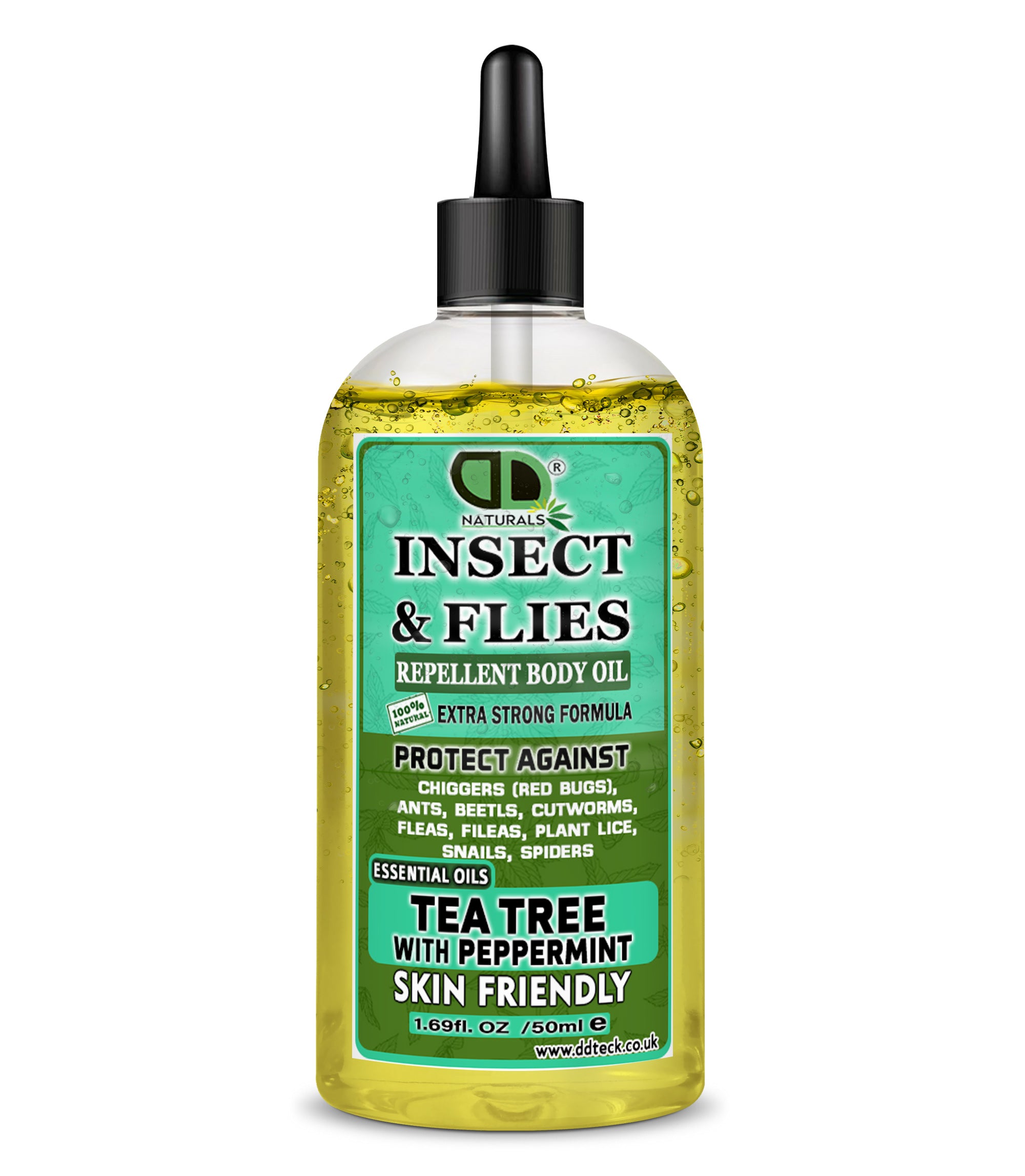 Natural Insect Repellent Spray with Tea Tree & Peppermint Essential Oils | Non-Toxic Mosquito, Fly, Tick & Flea Protection