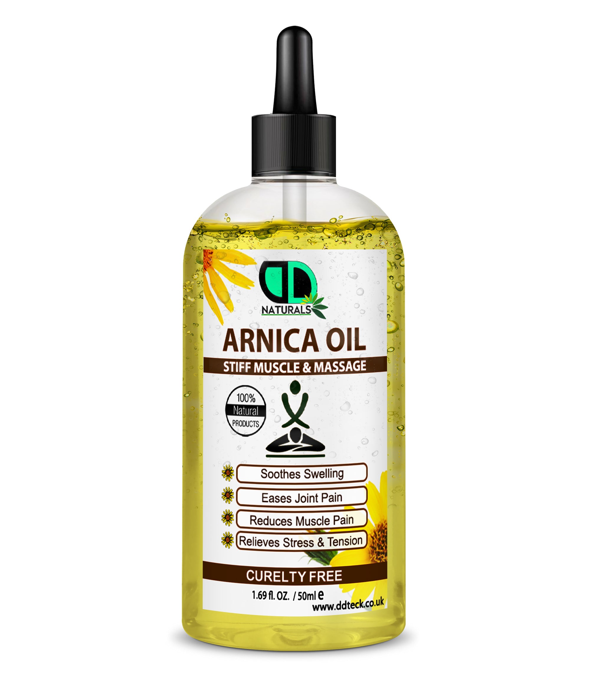 Arnica Massage Oil – Natural Botanical Oil for Relaxation, Muscle Comfort & Daily Body Care