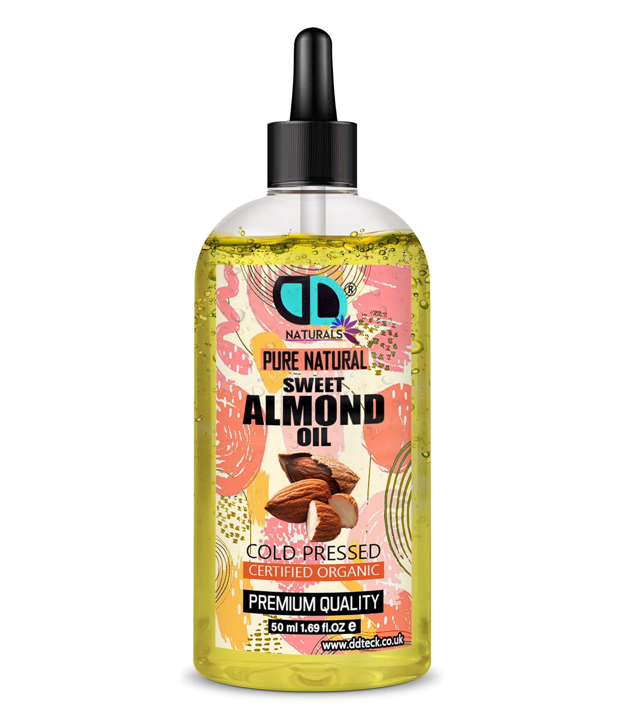 Pure Natural Sweet Almond Oil - Cold Pressed & Certified Organic