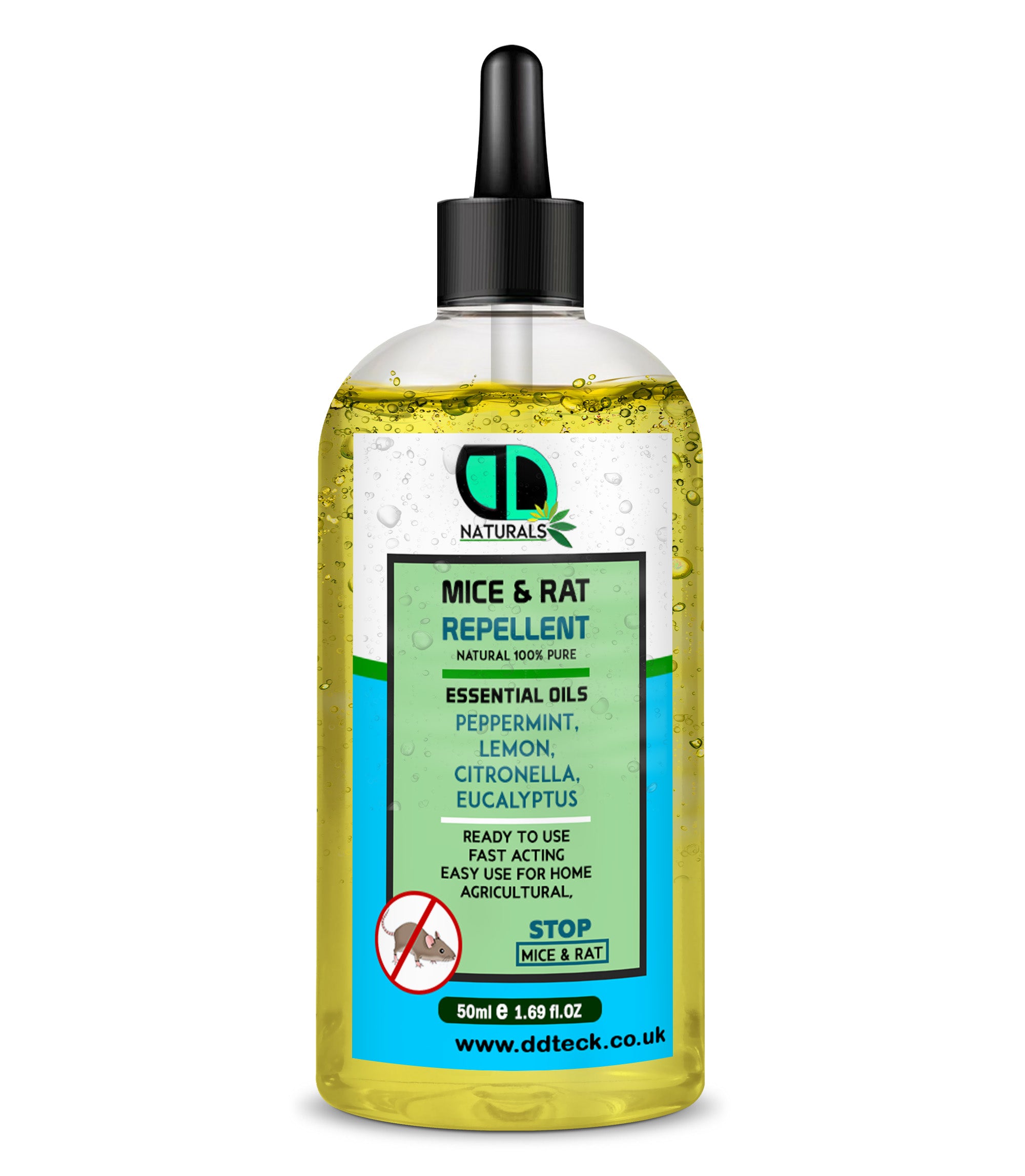 Mice & Rat Repellent Spray | Natural Essential Oil Rodent Deterrent | Peppermint, Lemon, Citronella & Eucalyptus