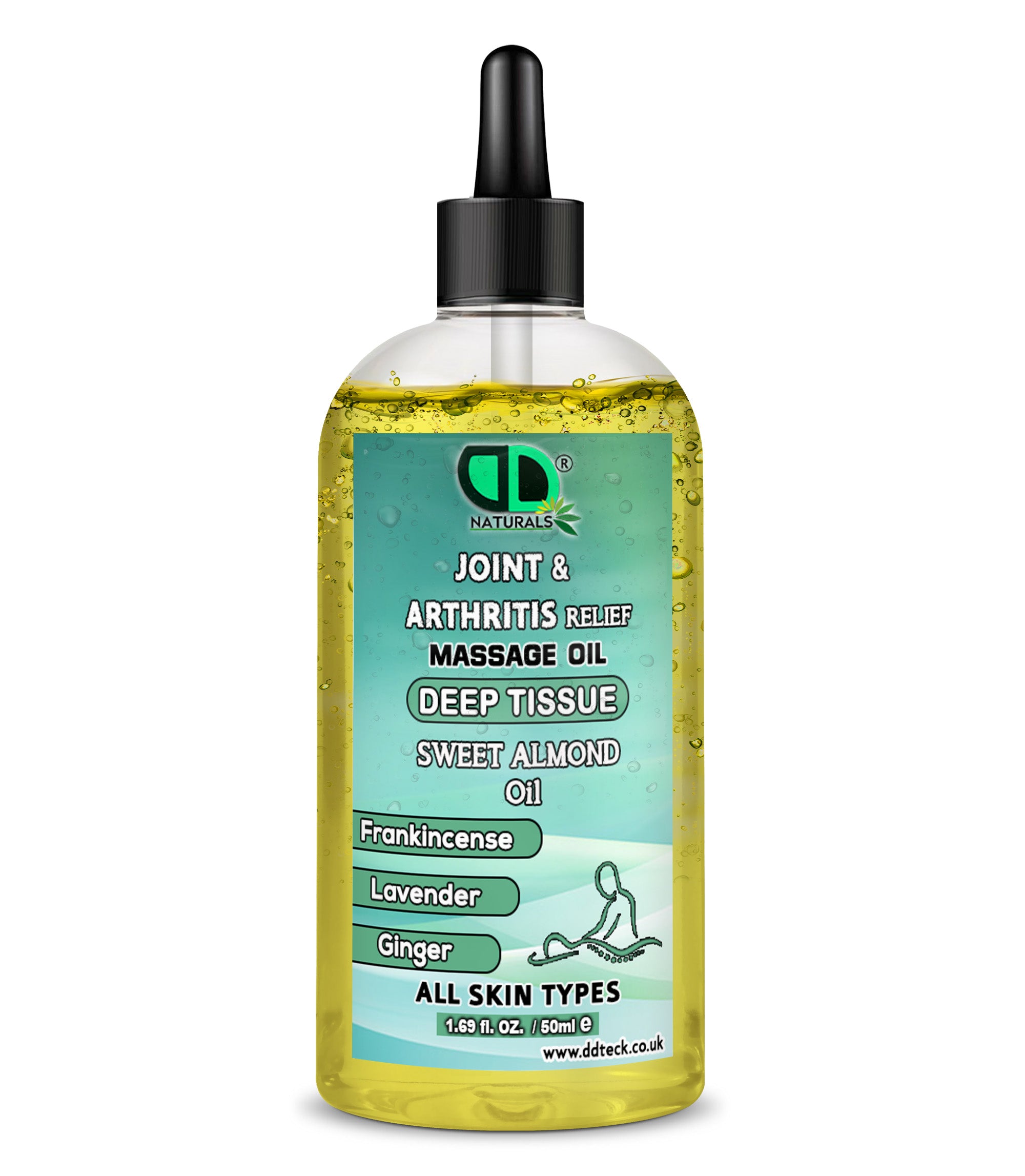 Joint & Arthritis Relief Deep Tissue Massage Oil with Frankincense, Lavender, & Ginger