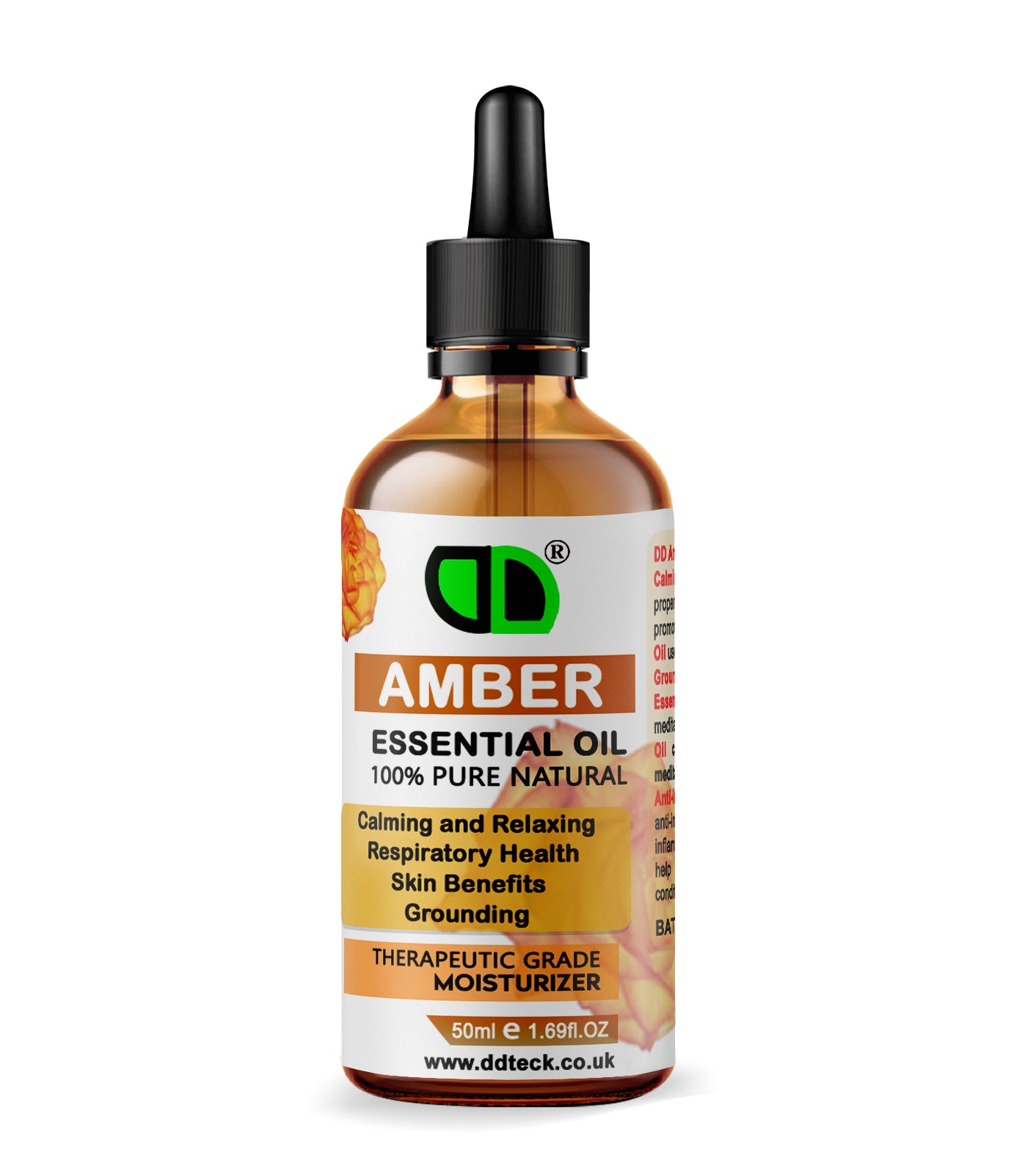 100% Pure Natural Amber Essential Oil – Therapeutic Grade Moisturizer